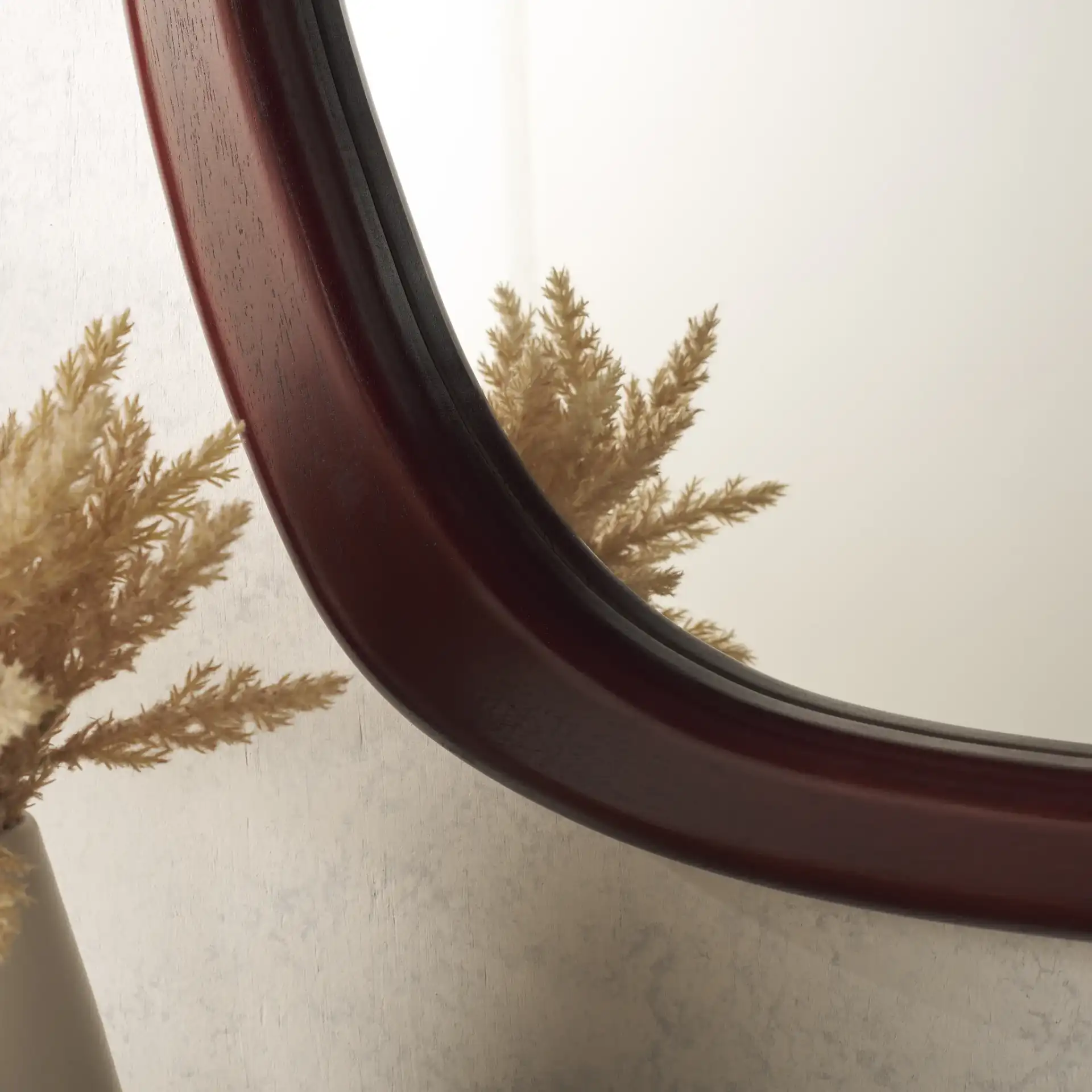 Zita Mirror in Walnut in a styled room