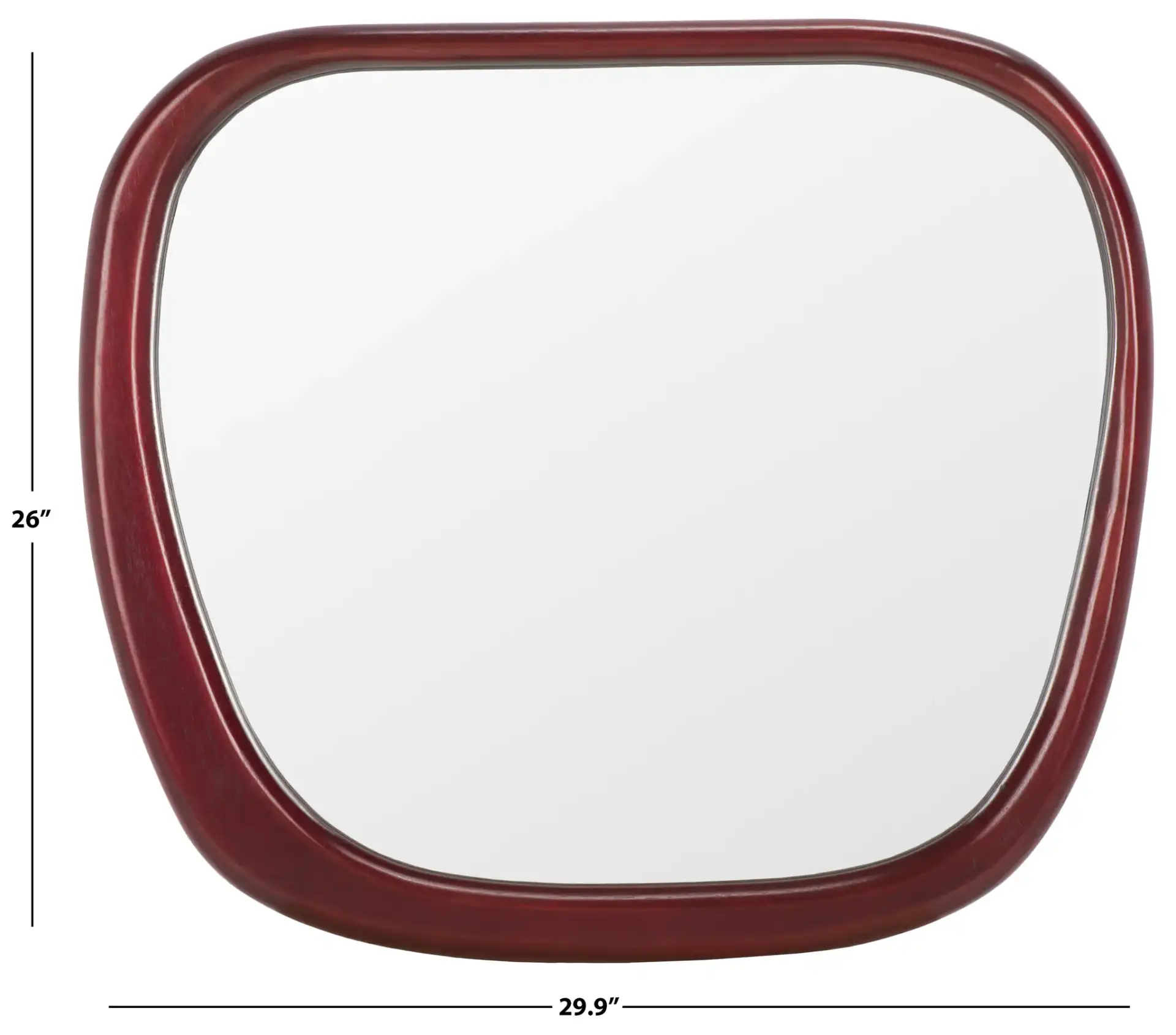 Zita Mirror in Walnut, detail view