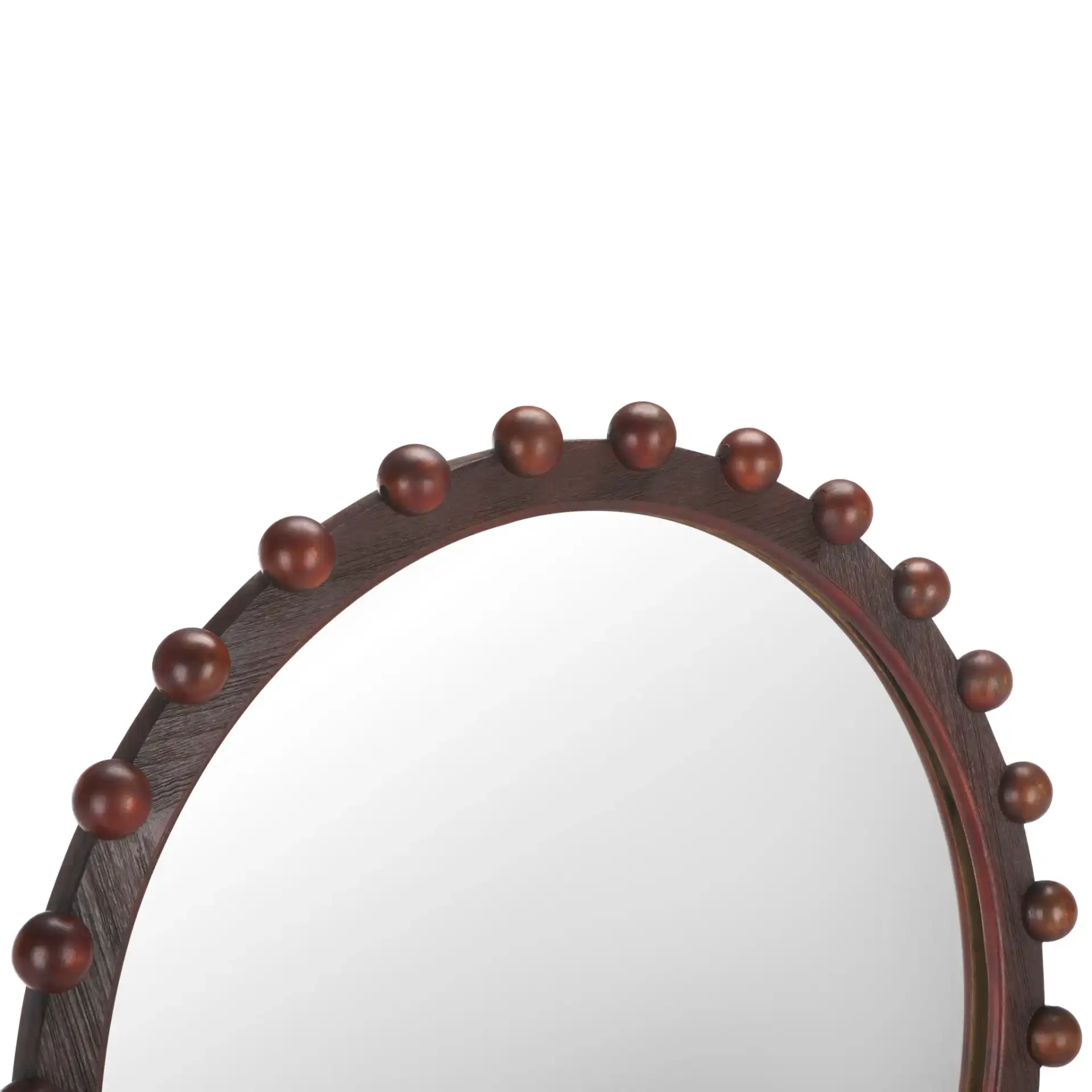 Lando Mirror in Walnut in a styled room