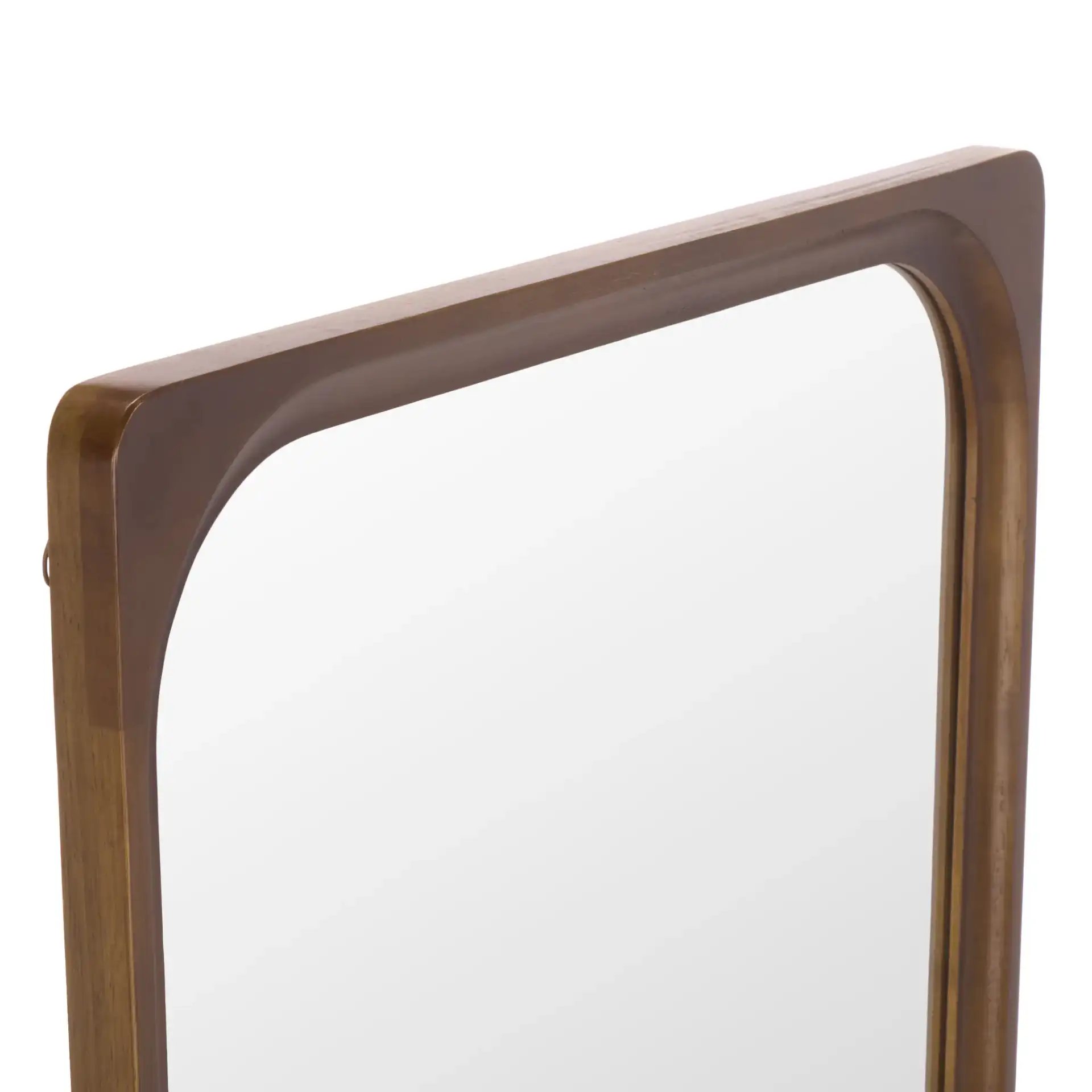 Lola Wall Mirror in Brown in a styled room