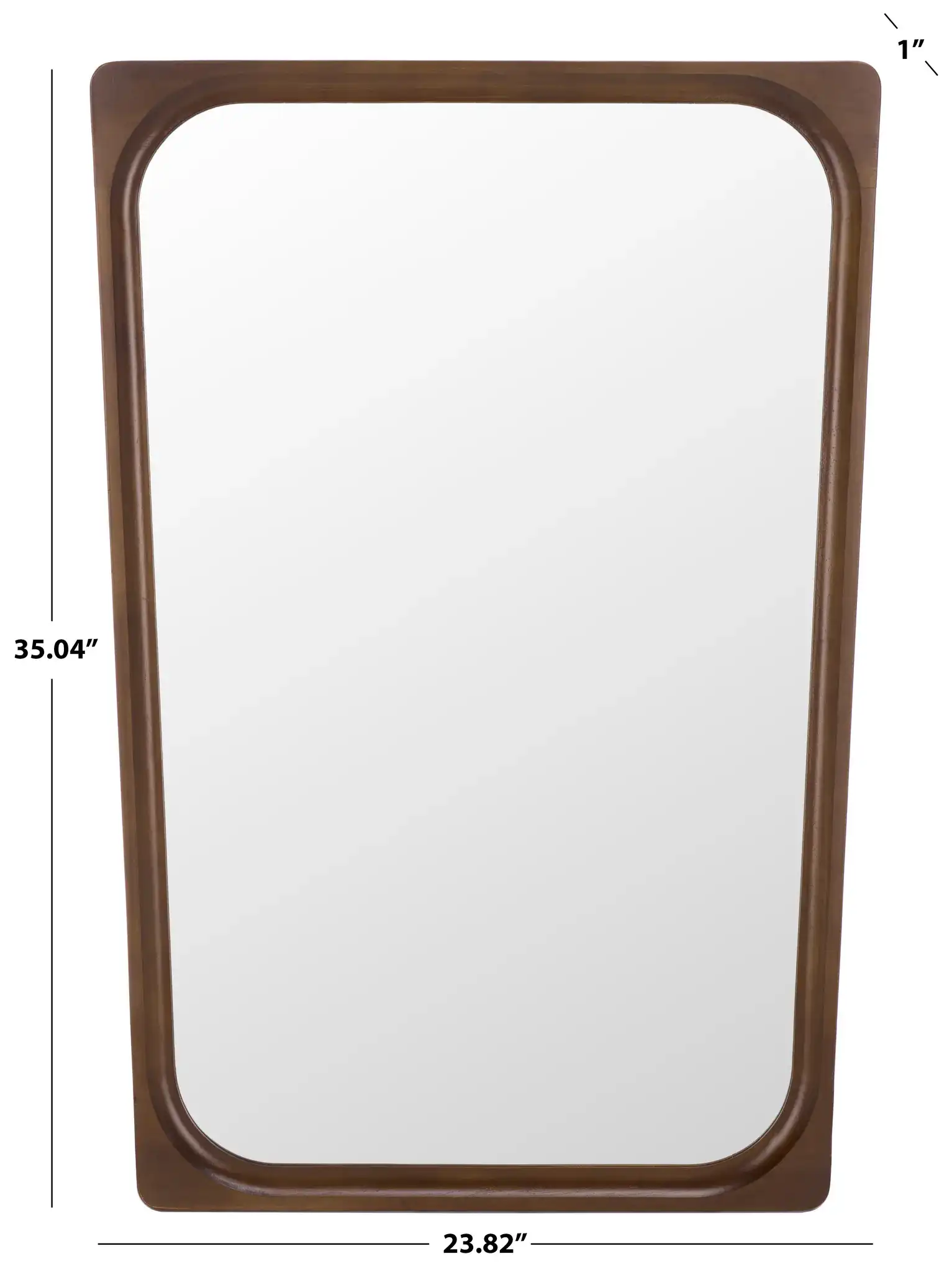 Lola Wall Mirror in Brown, detail view