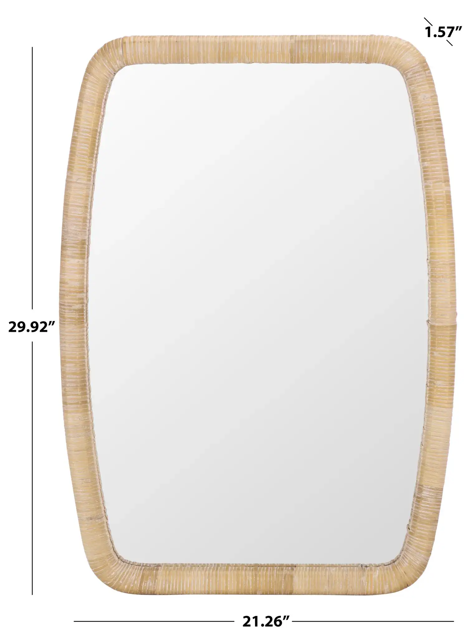 Lani Wall Mirror in Natural, detail view