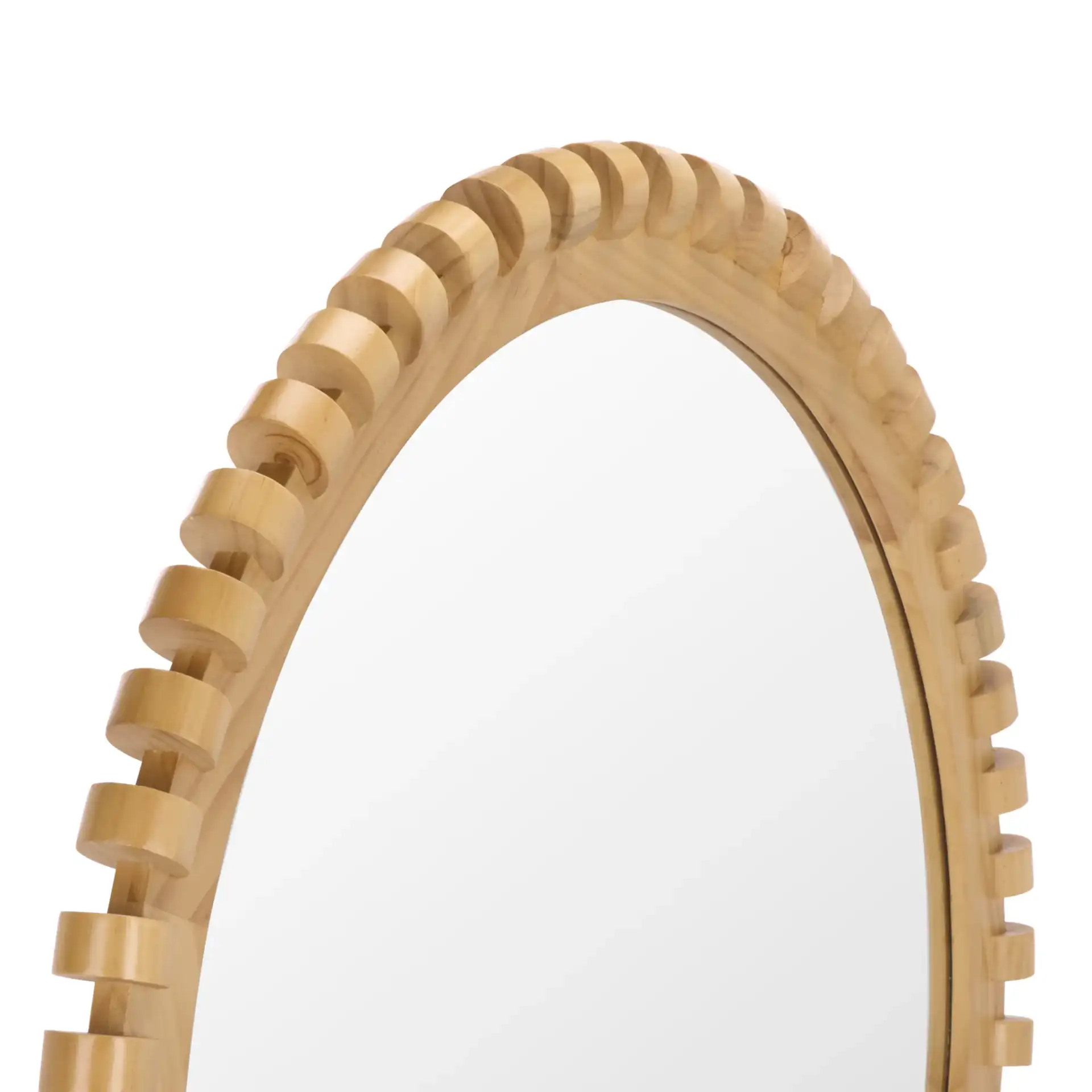Kelly Wall Mirror in Natural in a styled room