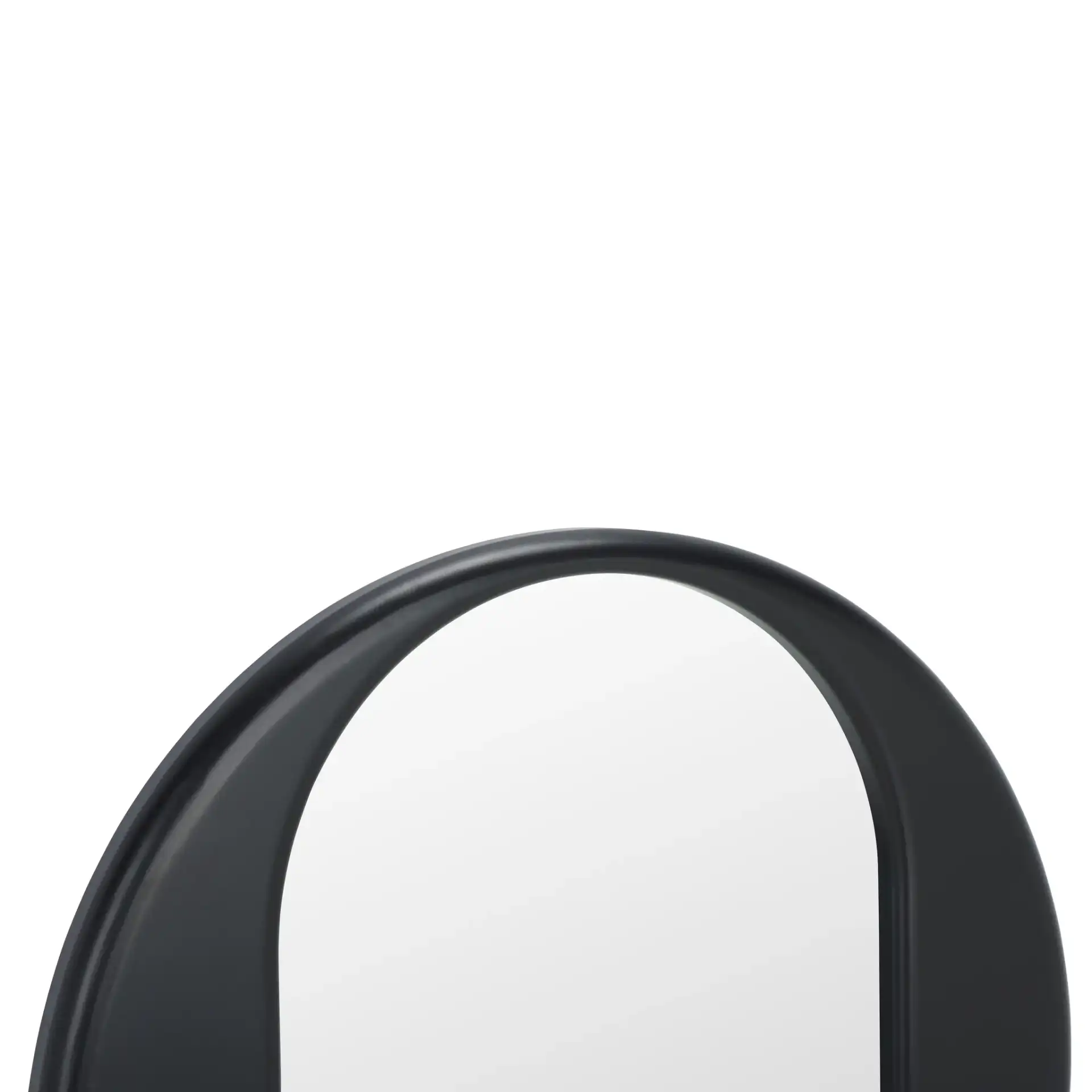 Ollie Wall Mirror in Black in a styled room