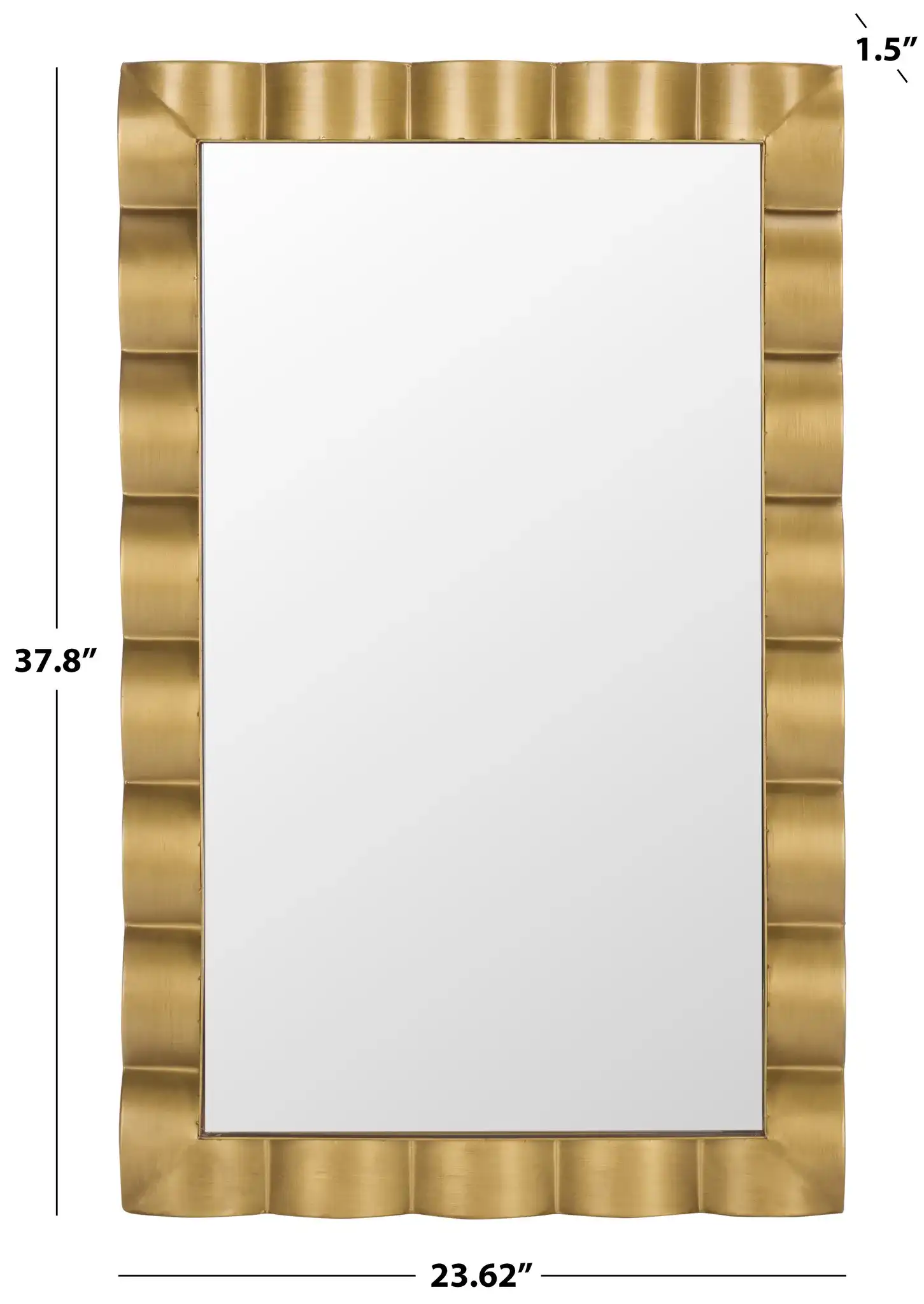 Nira Wall Mirror in Gold, detail view