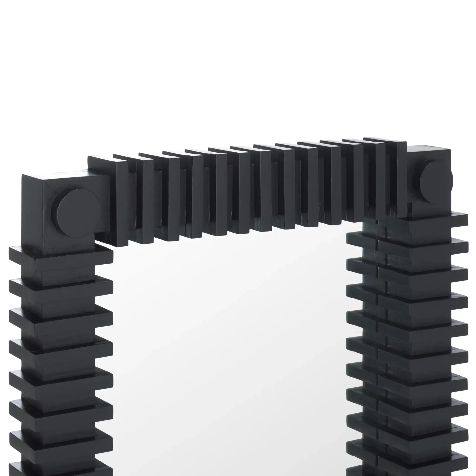 Brom Wall Mirror in Black in a styled room