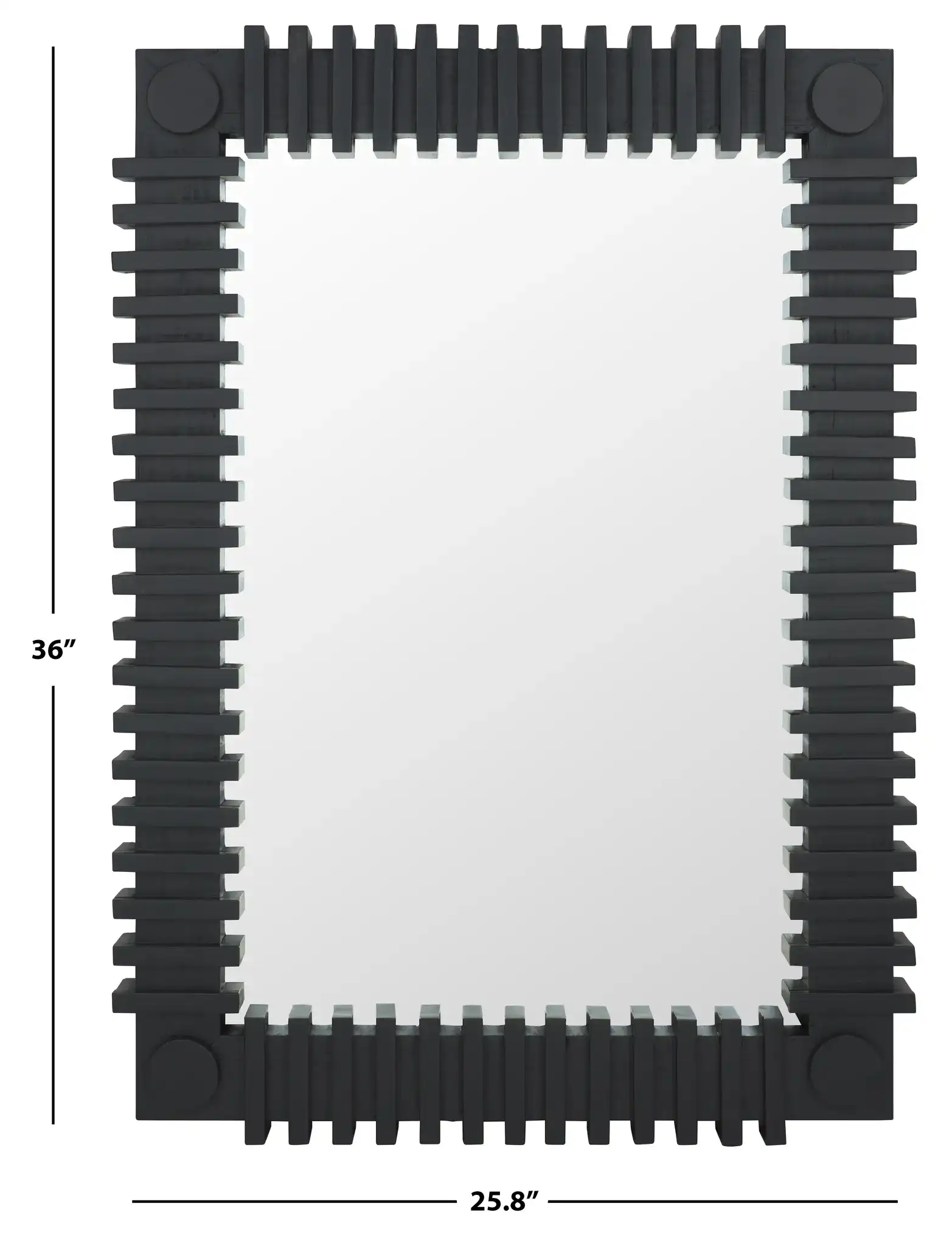 Brom Wall Mirror in Black, detail view