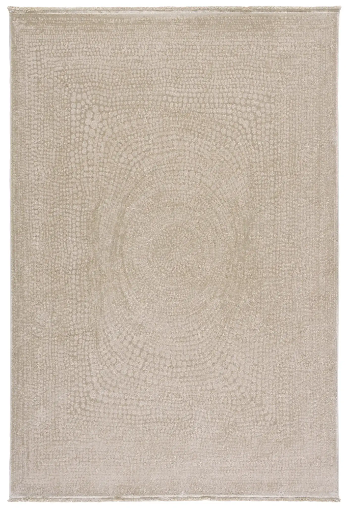 Marvel Concentric Dot Rug in Ivory / Beige