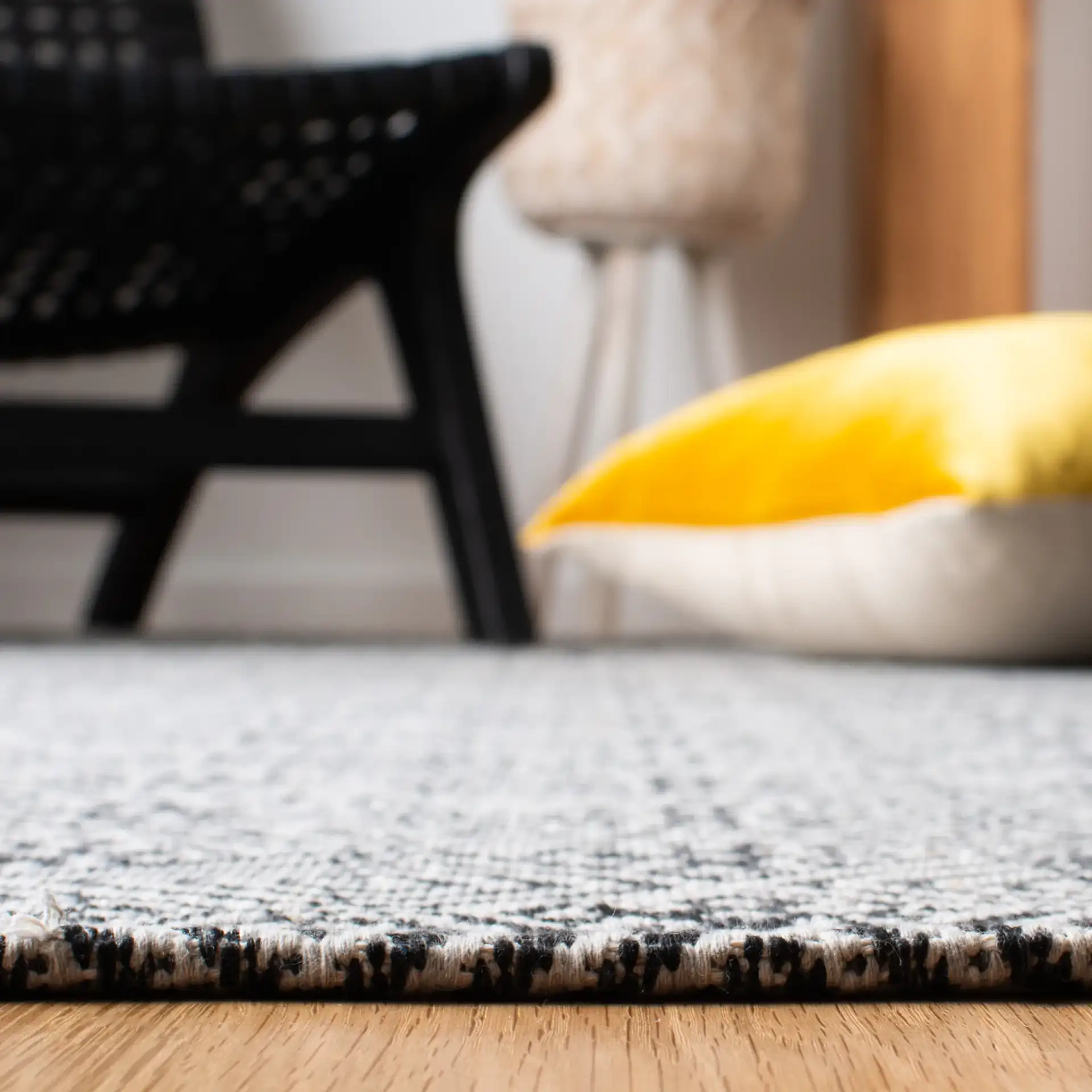 Martha Stewart Geometric Diamond Cotton Rug in Martha Stewart Geometric Diamond Cotton Rug in a styled room