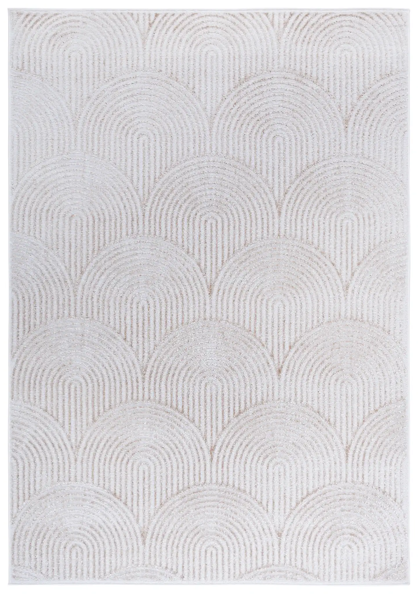 Maya Concentric Arch Rug in Ivory / Beige