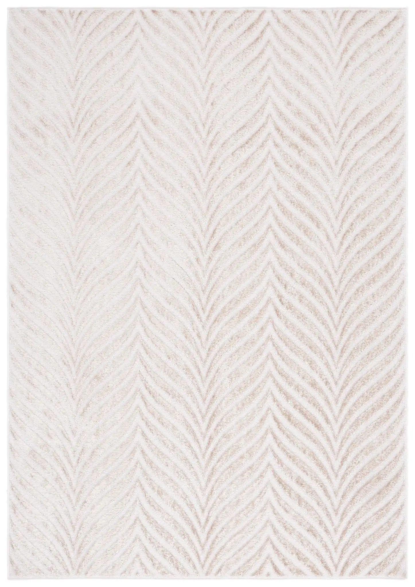 Maya Chevron Rug in Ivory / Beige
