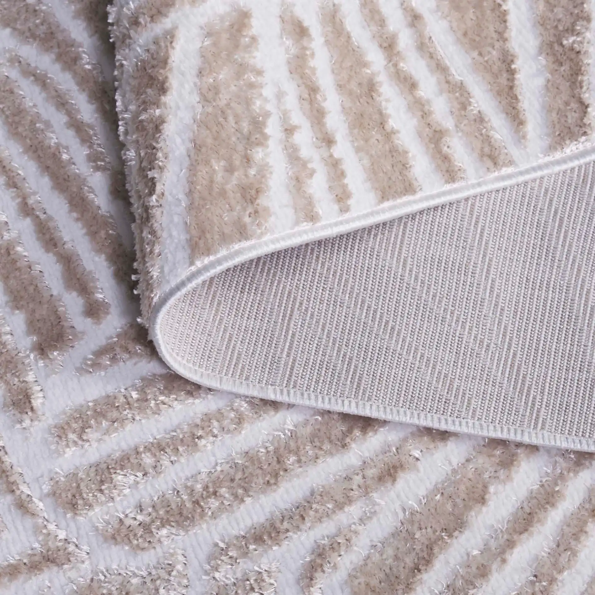 Maya Palm Leaf Rug in Ivory in a styled room