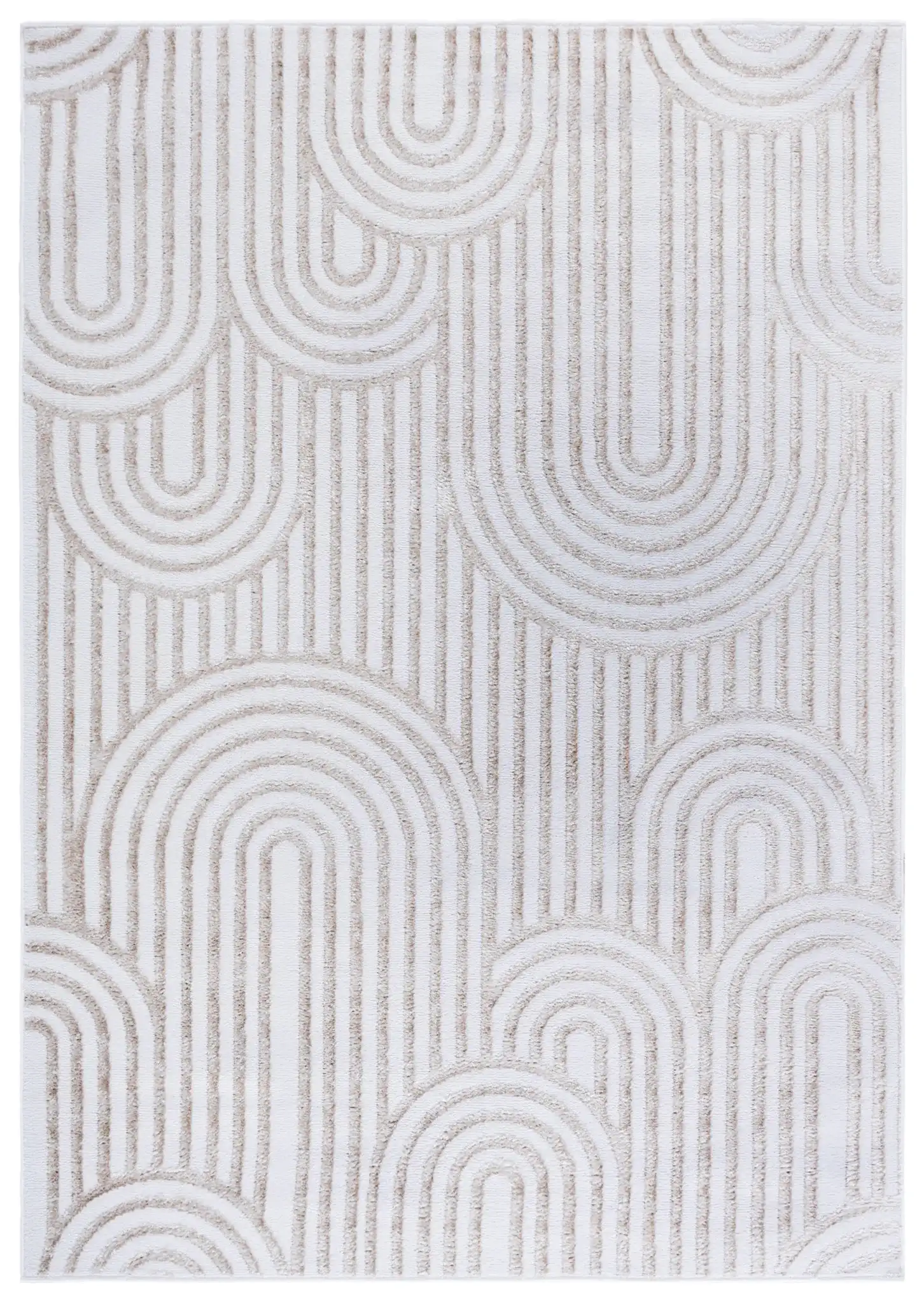 Maya Linear Arch Rug in Ivory