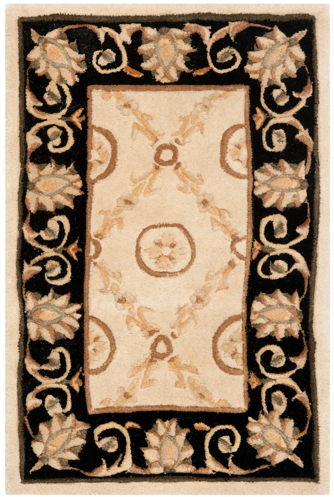 Naples Floral Grid Hand-Tufted Wool Rug | NA521 | Safavieh