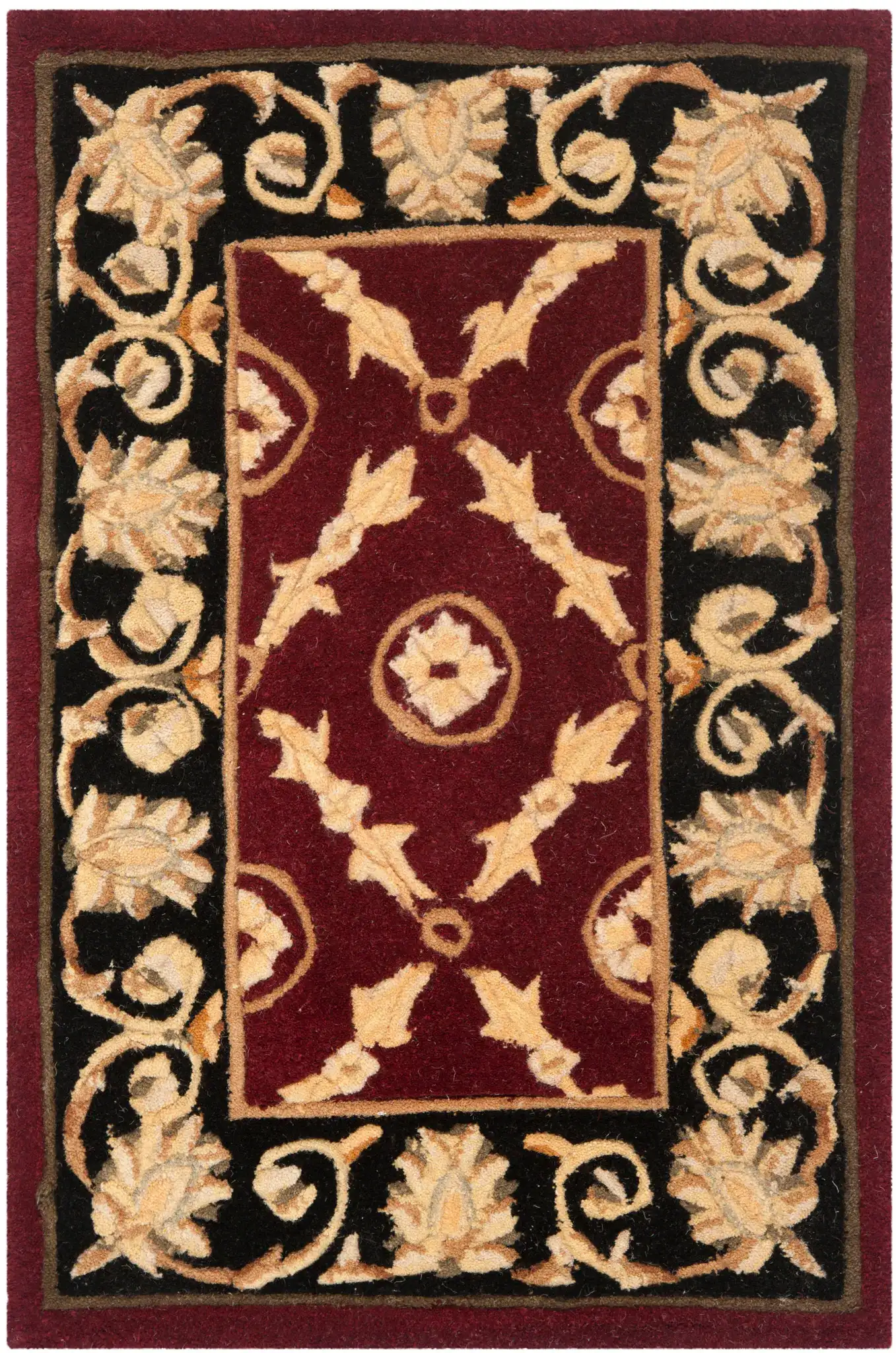 Naples Floral Grid Hand-Tufted Wool Rug | NA521 | Safavieh
