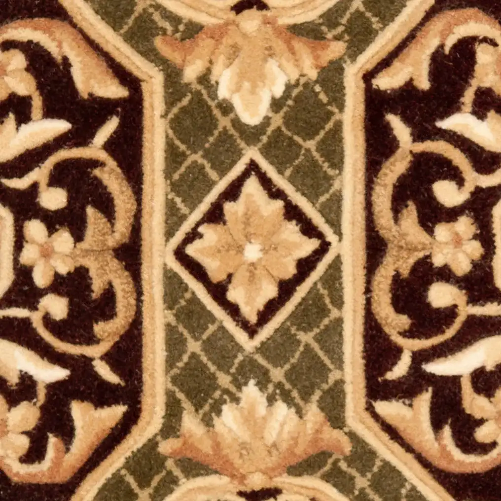 Naples Floral Tile Hand-Tufted Wool Rug in Multicolor in a styled room