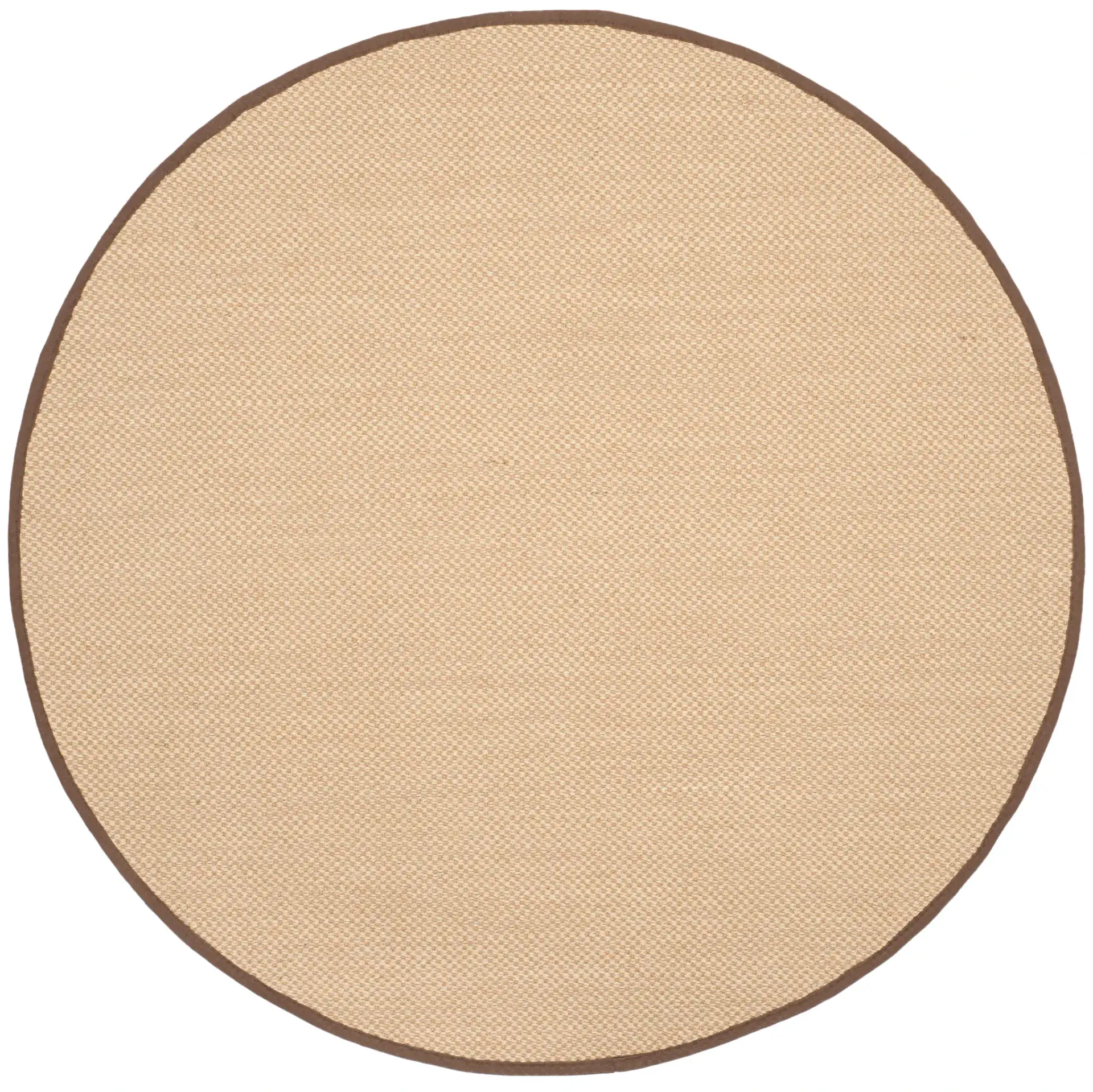 Natural Fiber Trinidad Bordered Sisal Rug in Maize / Brown