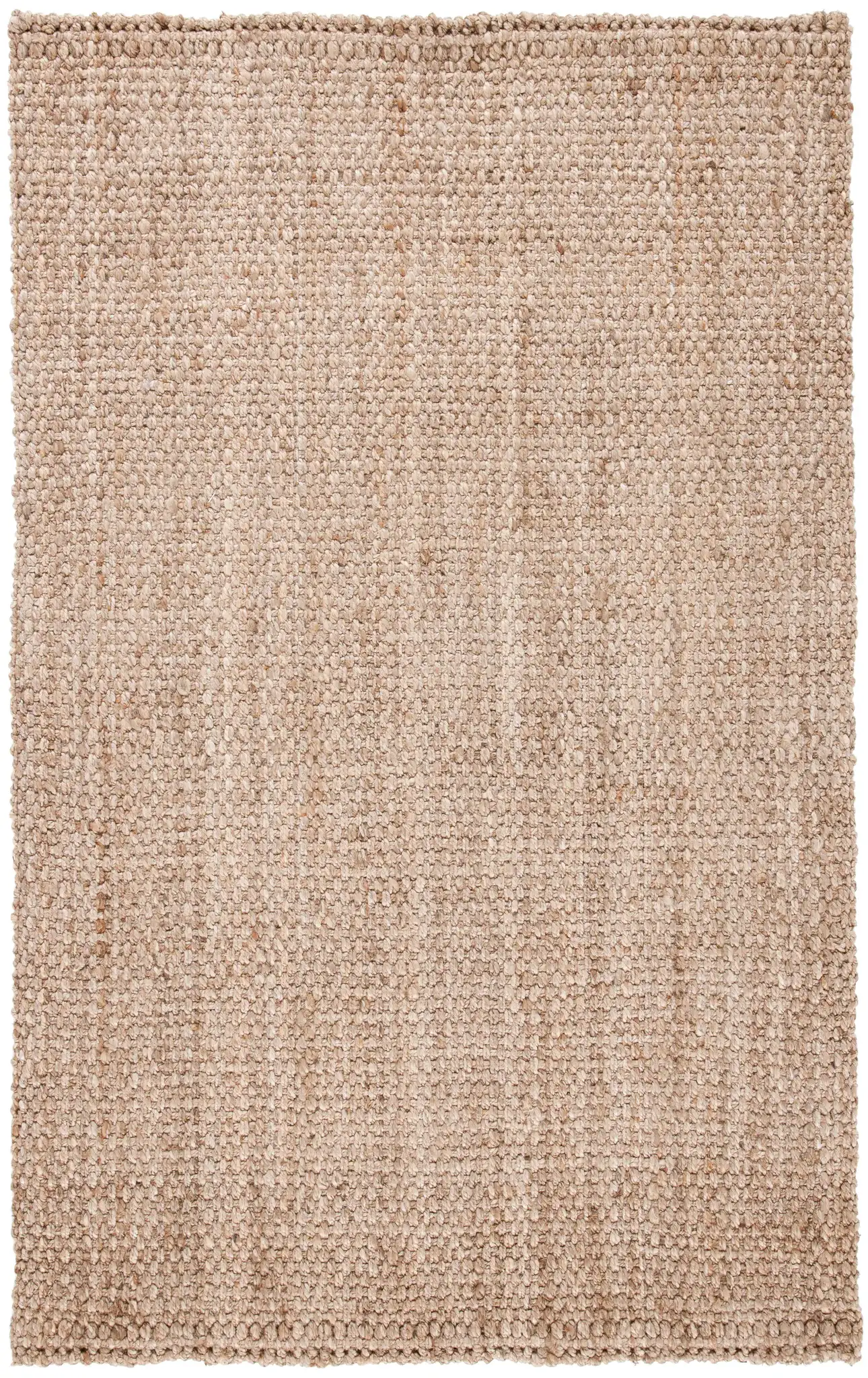 Natural Fiber Pebble Loop Hand-Loomed Jute Rug in Natural
