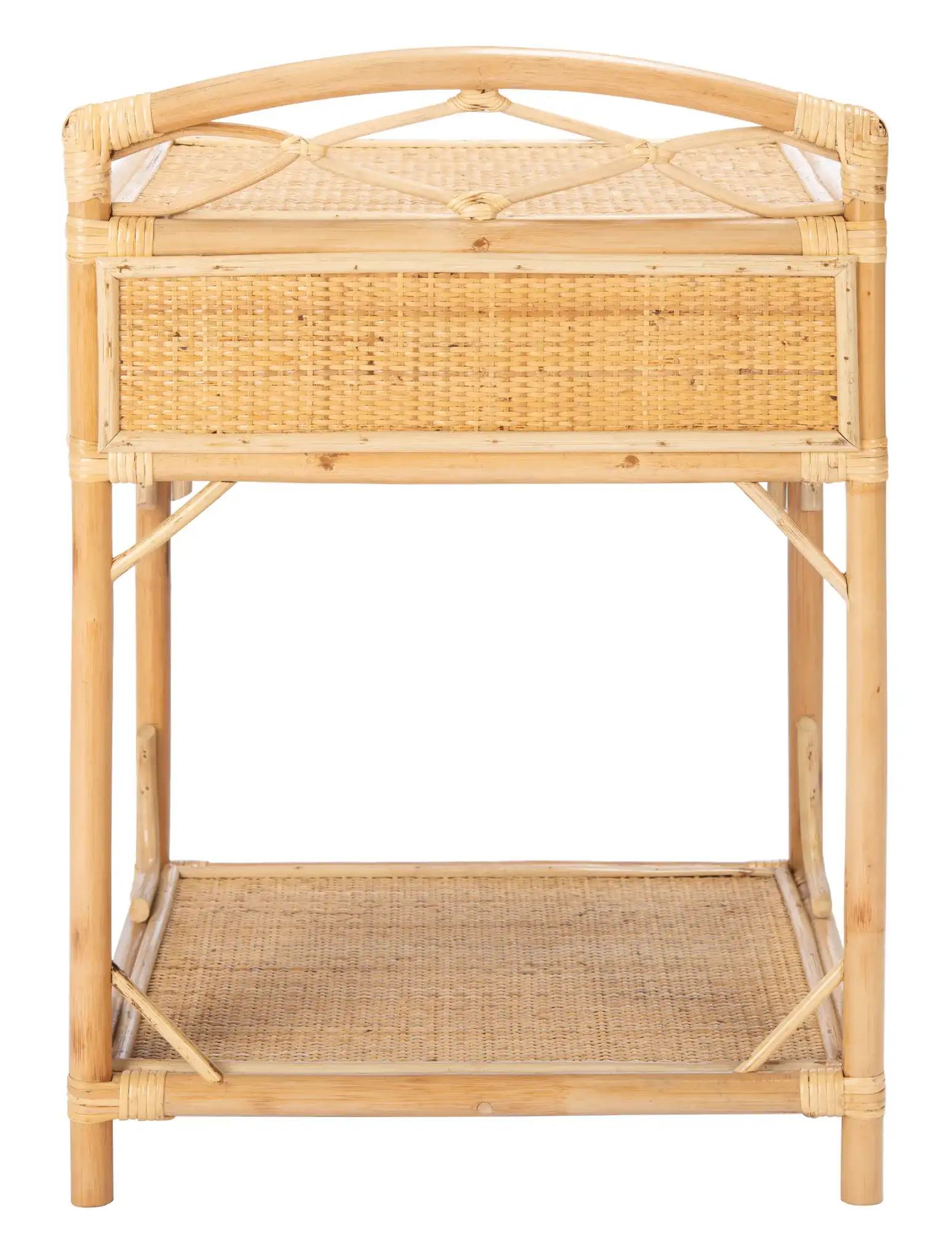 Bea One-Drawer One-Shelf Nightstand in Natural, detail view