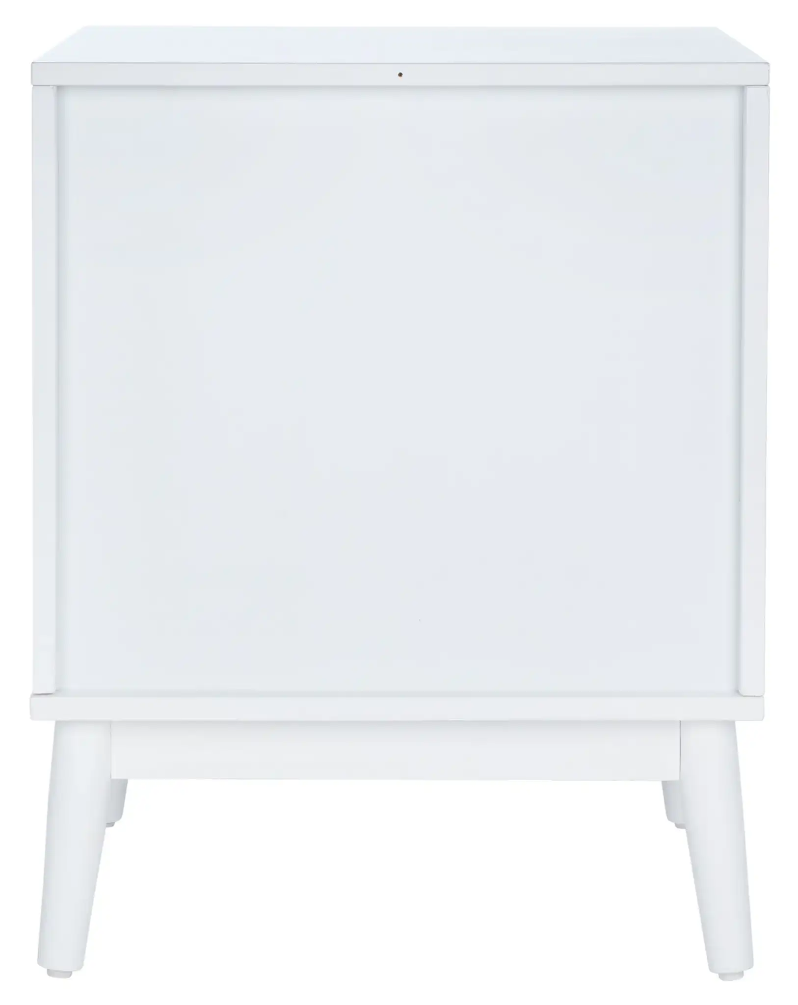 Tay Two-Drawer Patterned Nightstand in White Washed, detail view