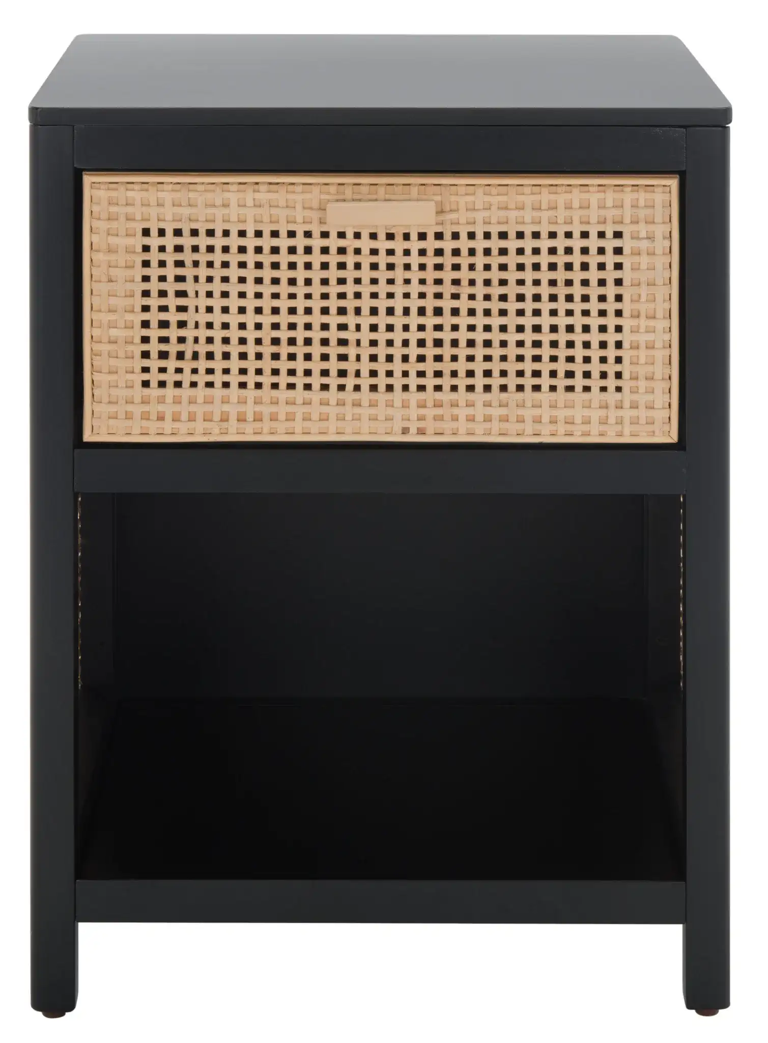 Miya Night Stand in Black / Natural