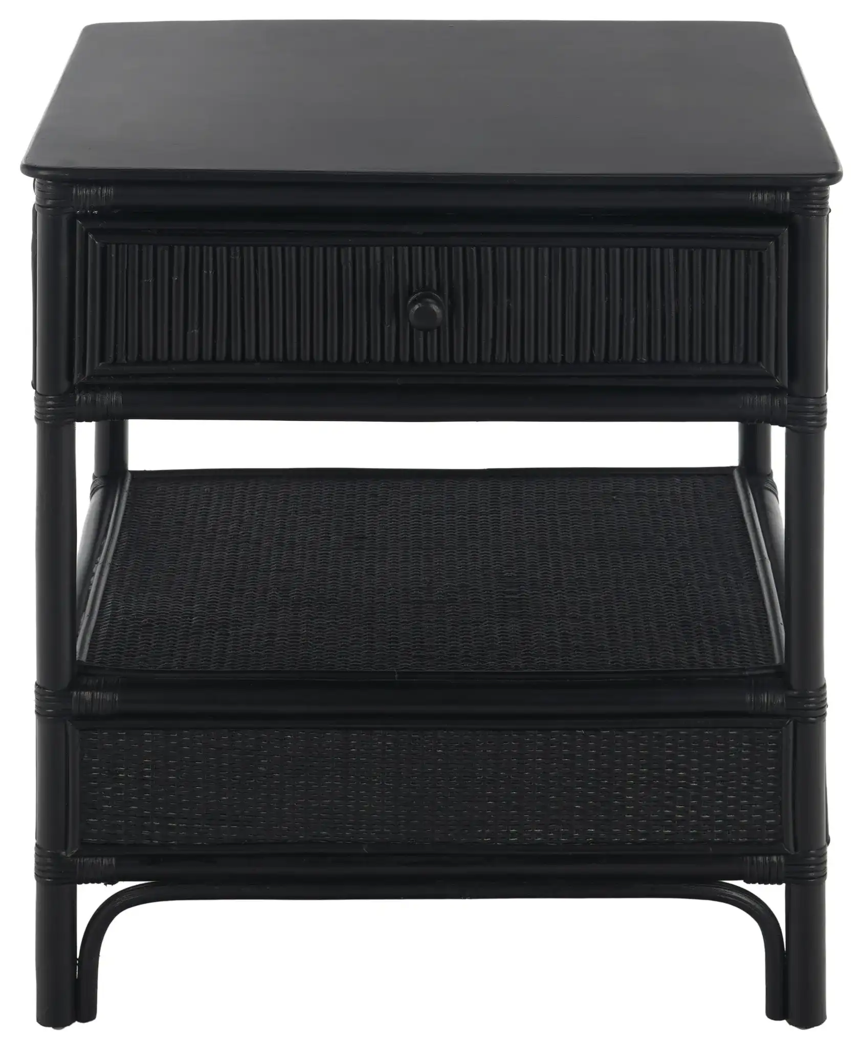 Imari One-Drawer One-Shelf Nightstand in Black