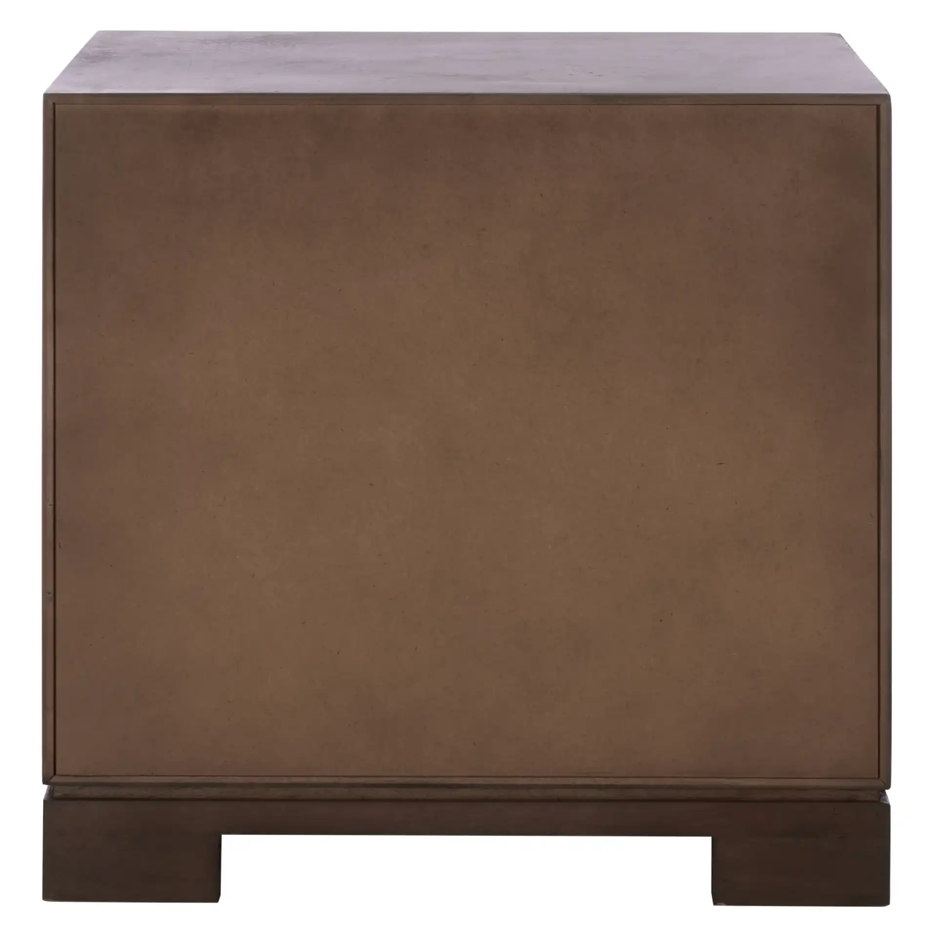 Lavana Two-Drawer Nightstand in Dark Oak, detail view