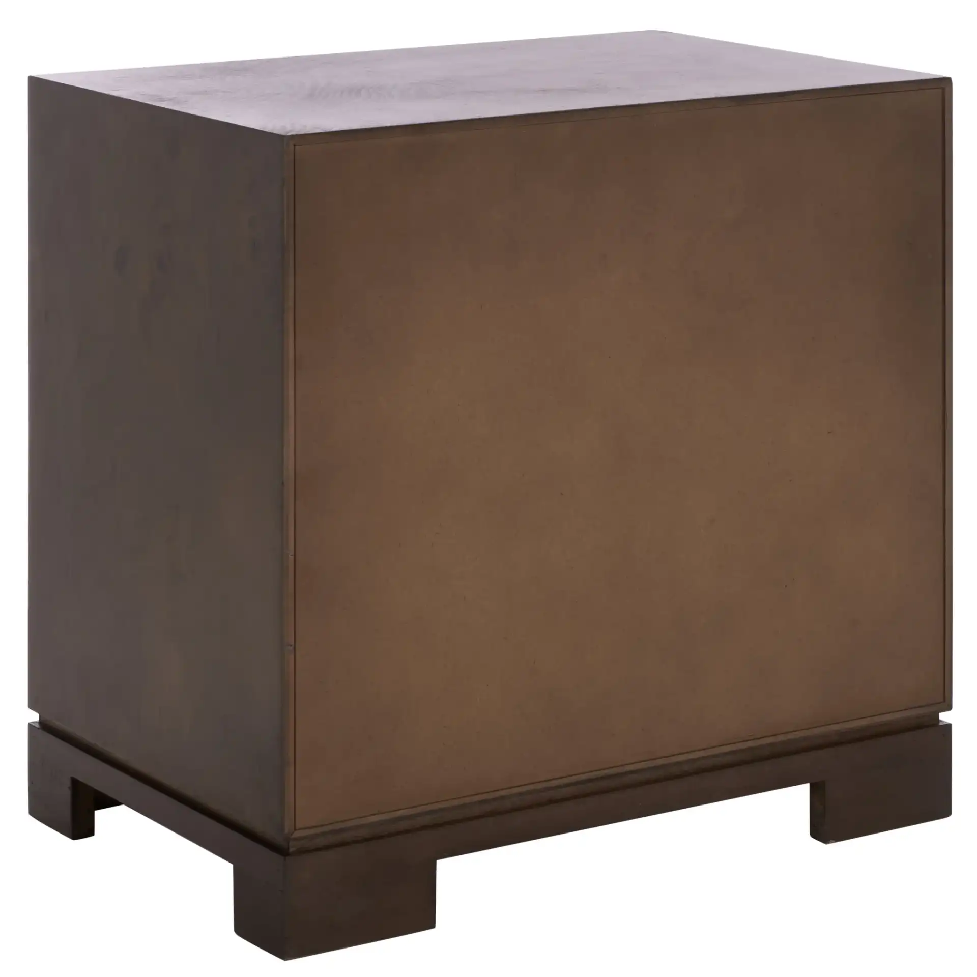 Lavana Two-Drawer Nightstand in Dark Oak, detail view