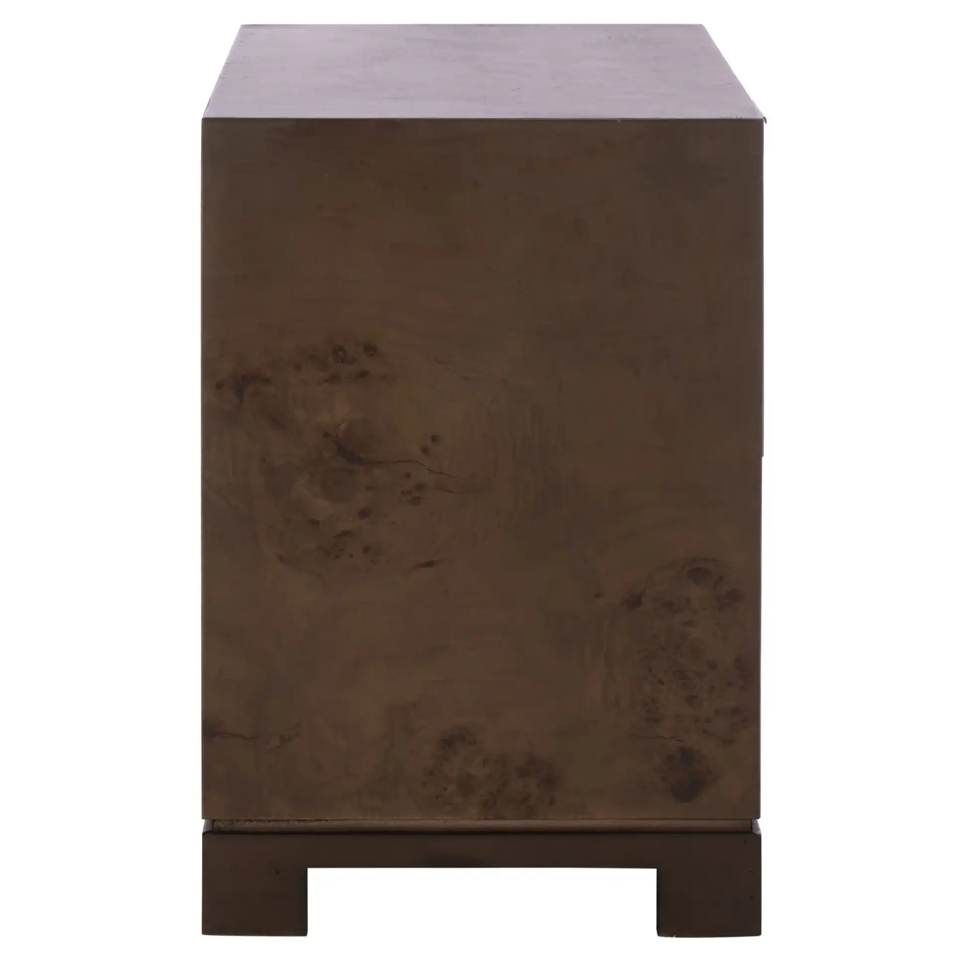 Lavana Two-Drawer Nightstand in Dark Oak, detail view