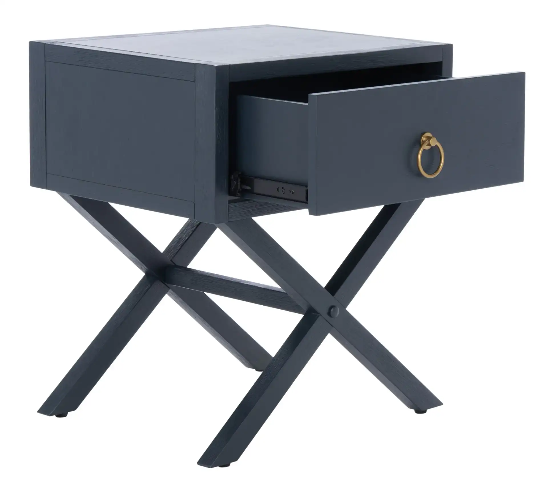 Sadie 1 Drawer Nightstand in Navy Blue, detail view