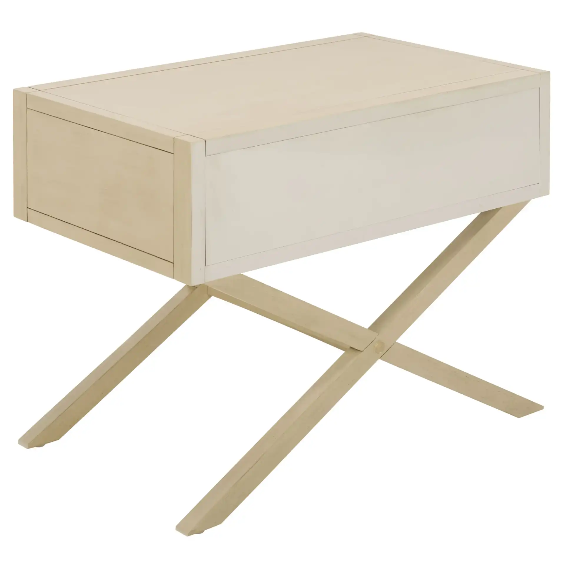 Large Sadie One-Drawer Nightstand in Antique White, detail view
