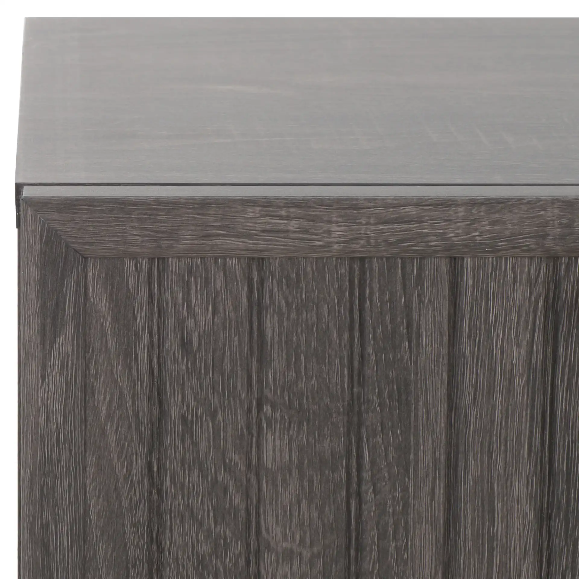 Axelle One-Drawer Nightstand in Distressed Black / Gold in a styled room