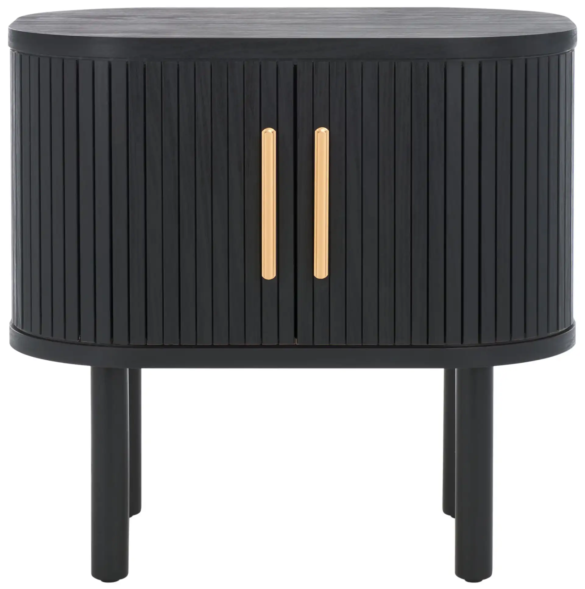 Tealla Nightstand in Black / Gold