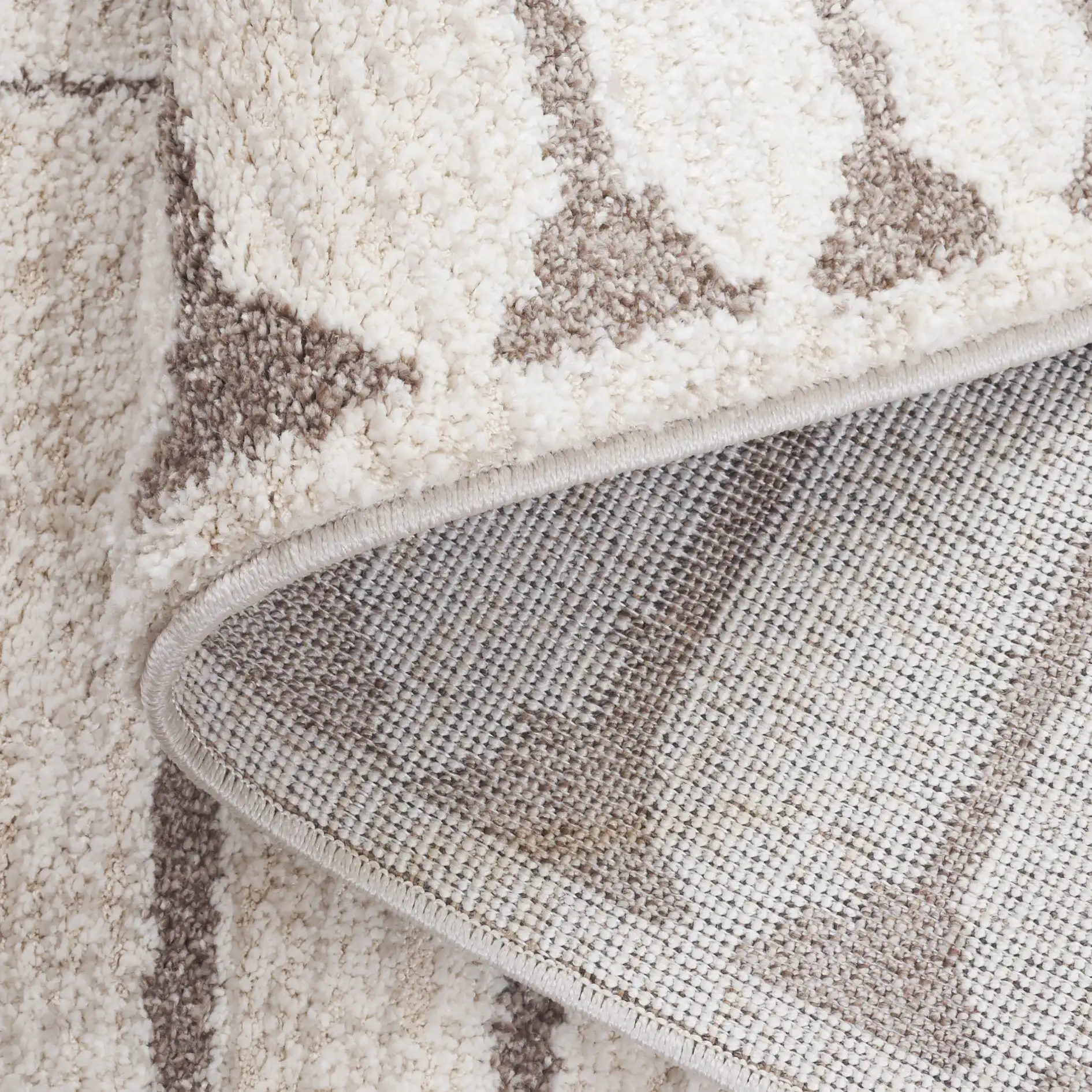 Northport Tribal Stripe Rug in Ivory / Beige in a styled room