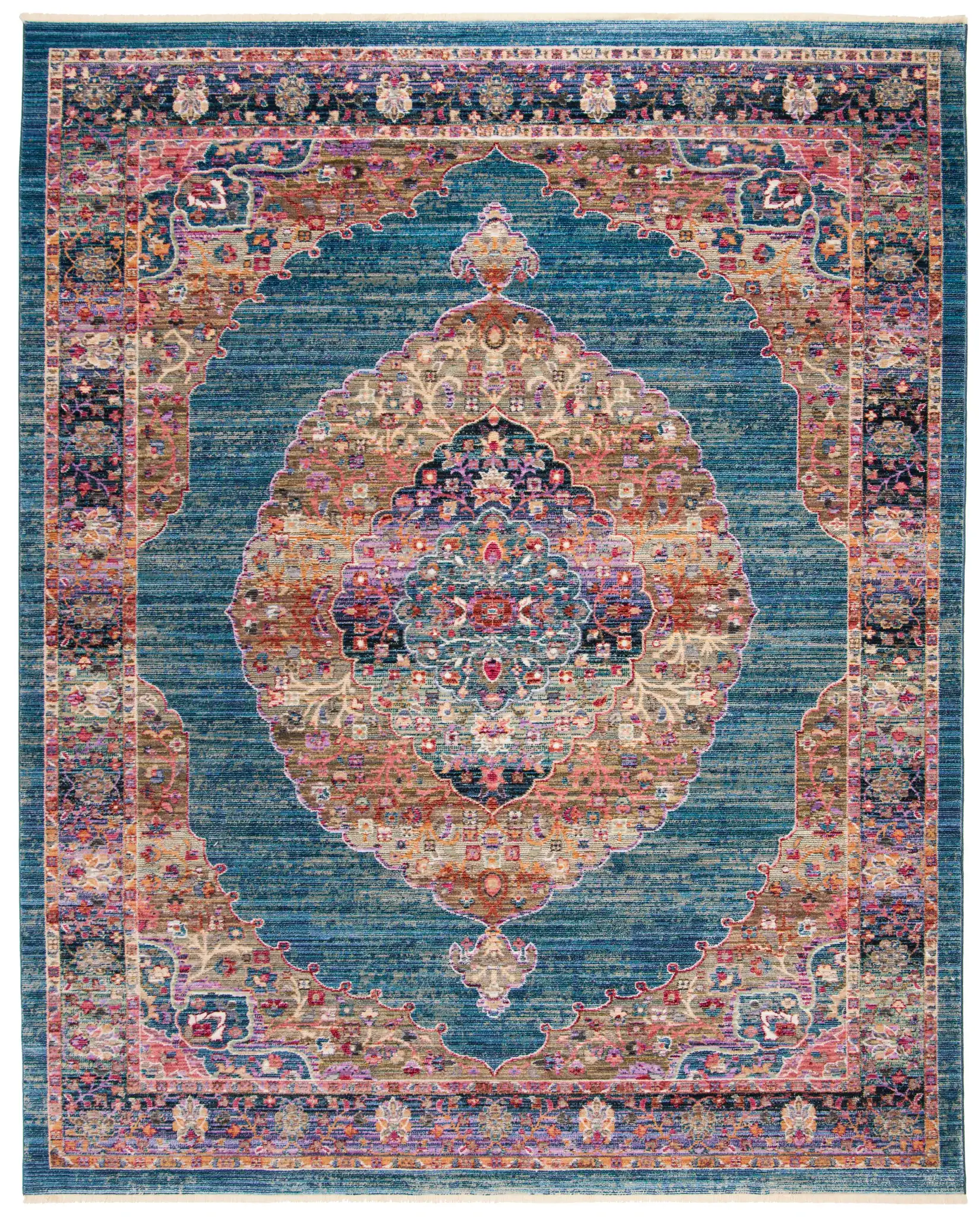 Nirvana Medallion Rug in Navy / Multicolor