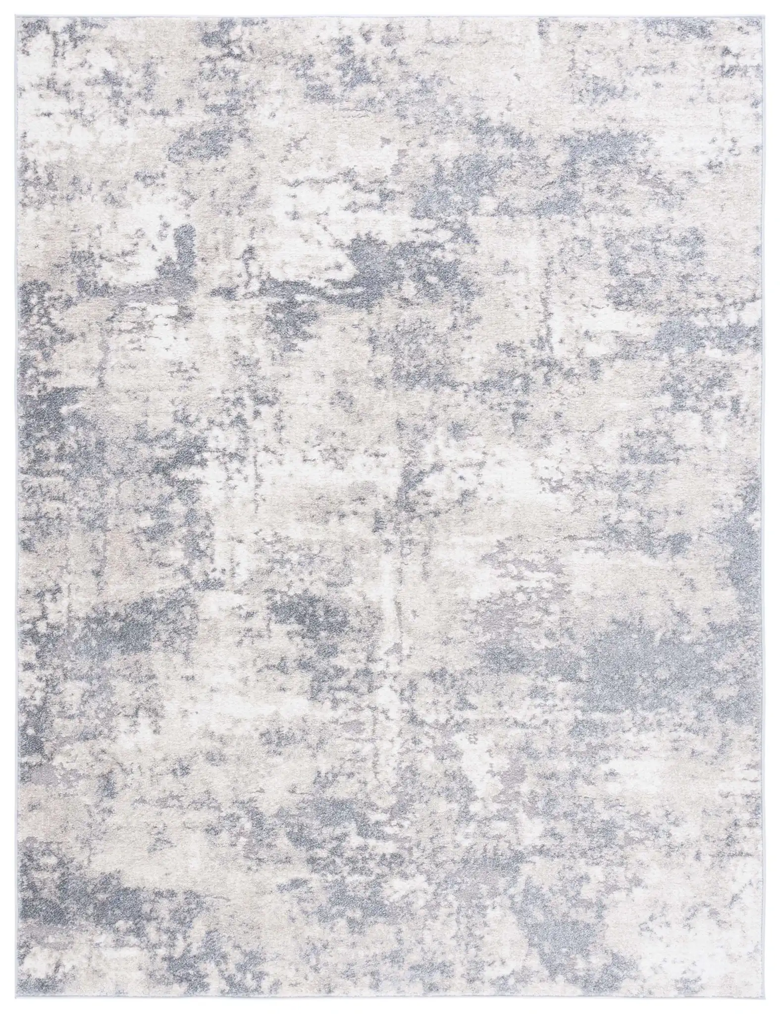 Opal Distressed Abstract Rug in Gray / Beige