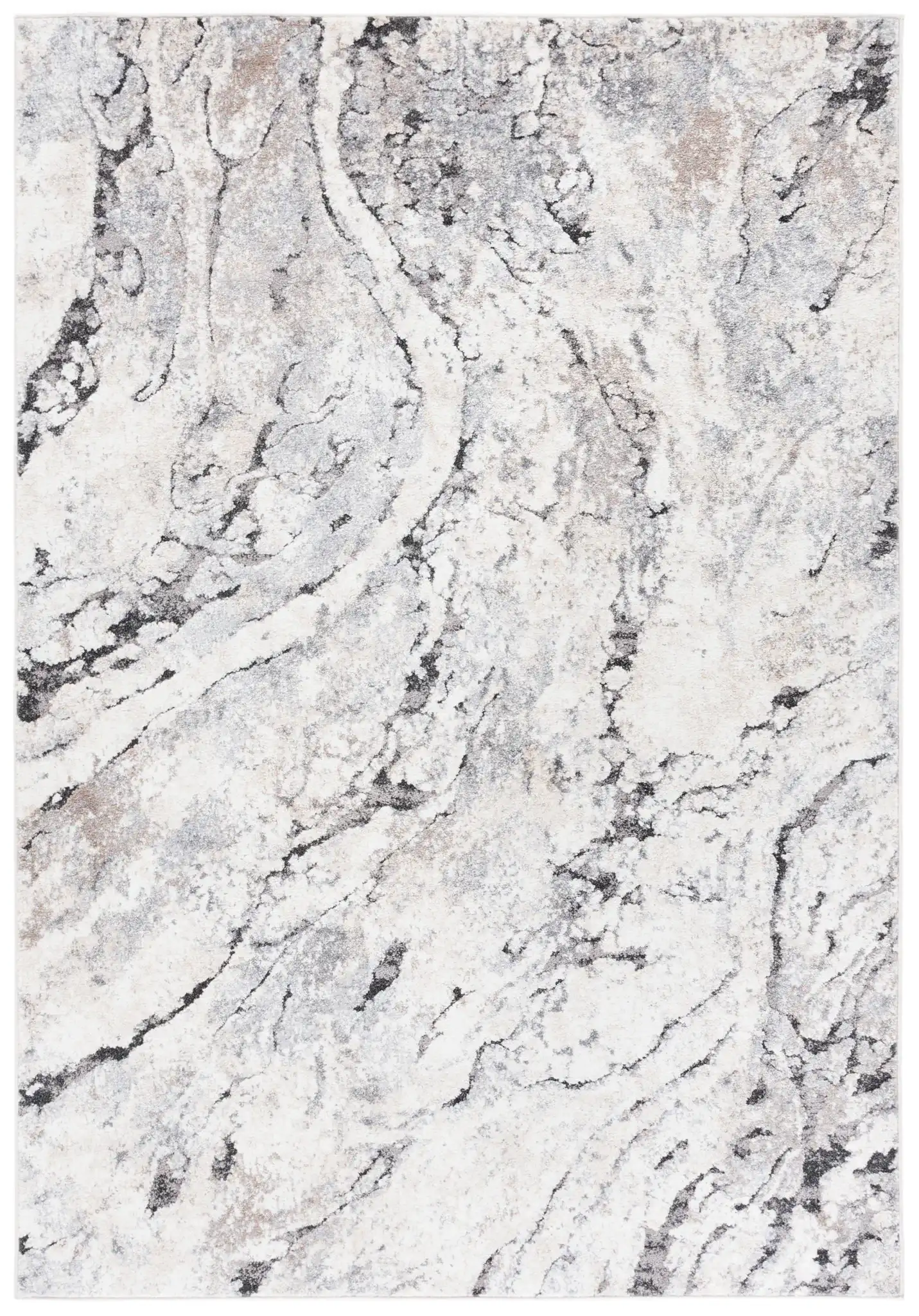 Opal Marble Rug in Beige / Gray