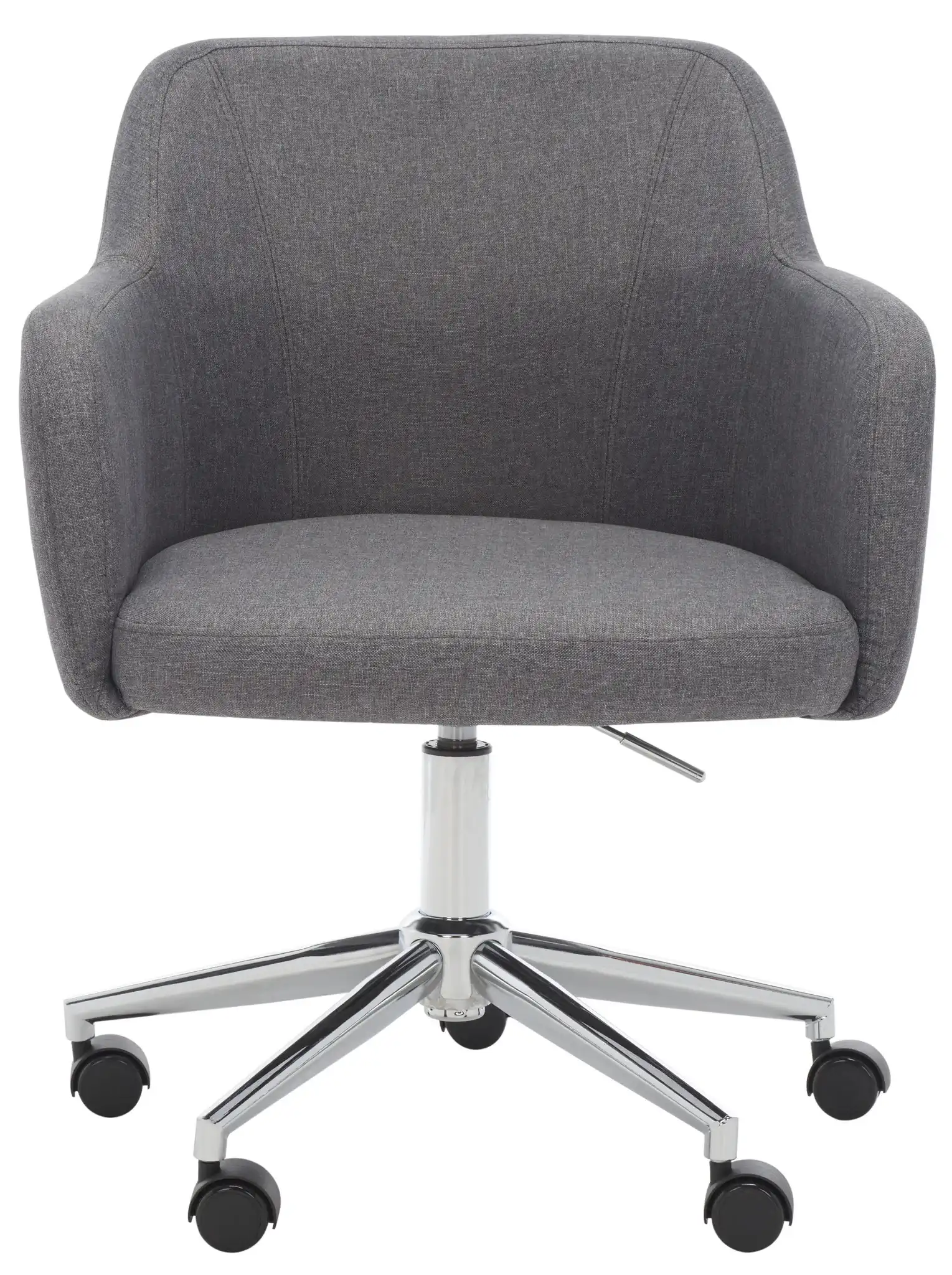 Kains Swivel Office Chair in Gray / Chrome, detail view
