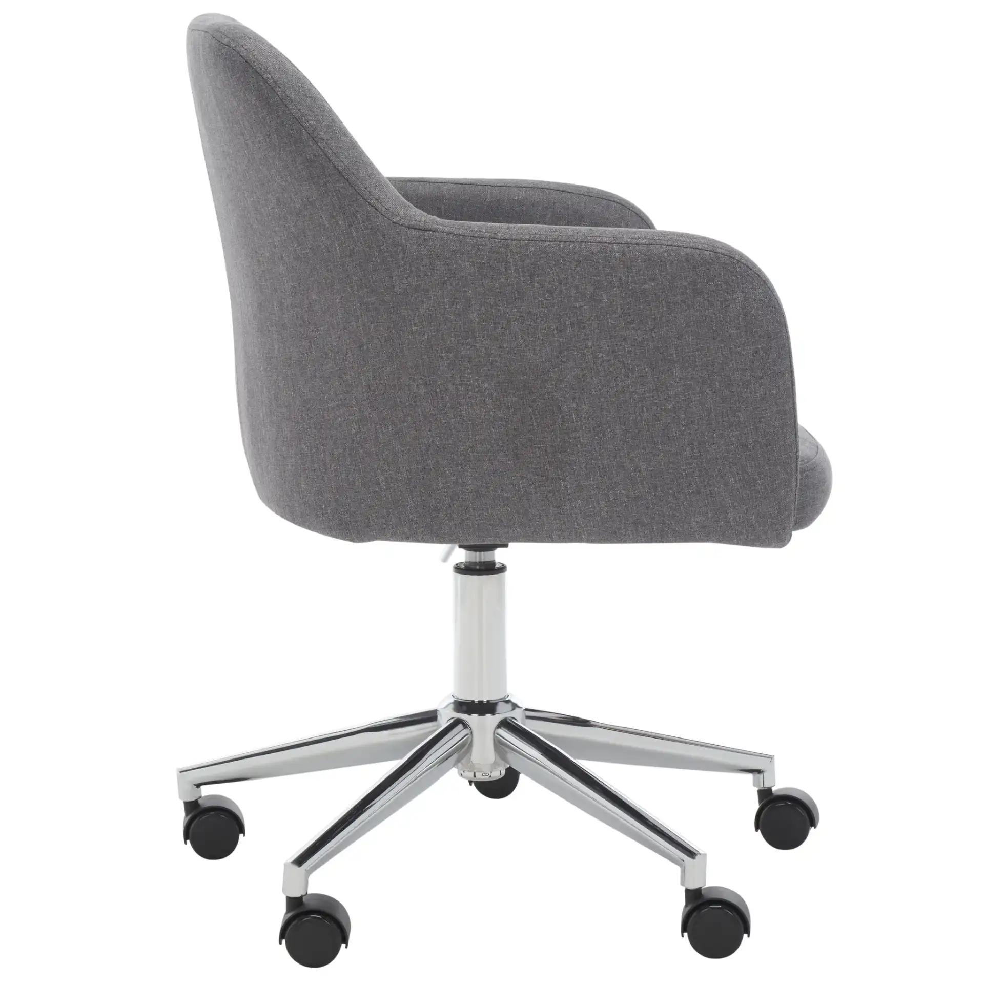 Kains Swivel Office Chair in Gray / Chrome, detail view