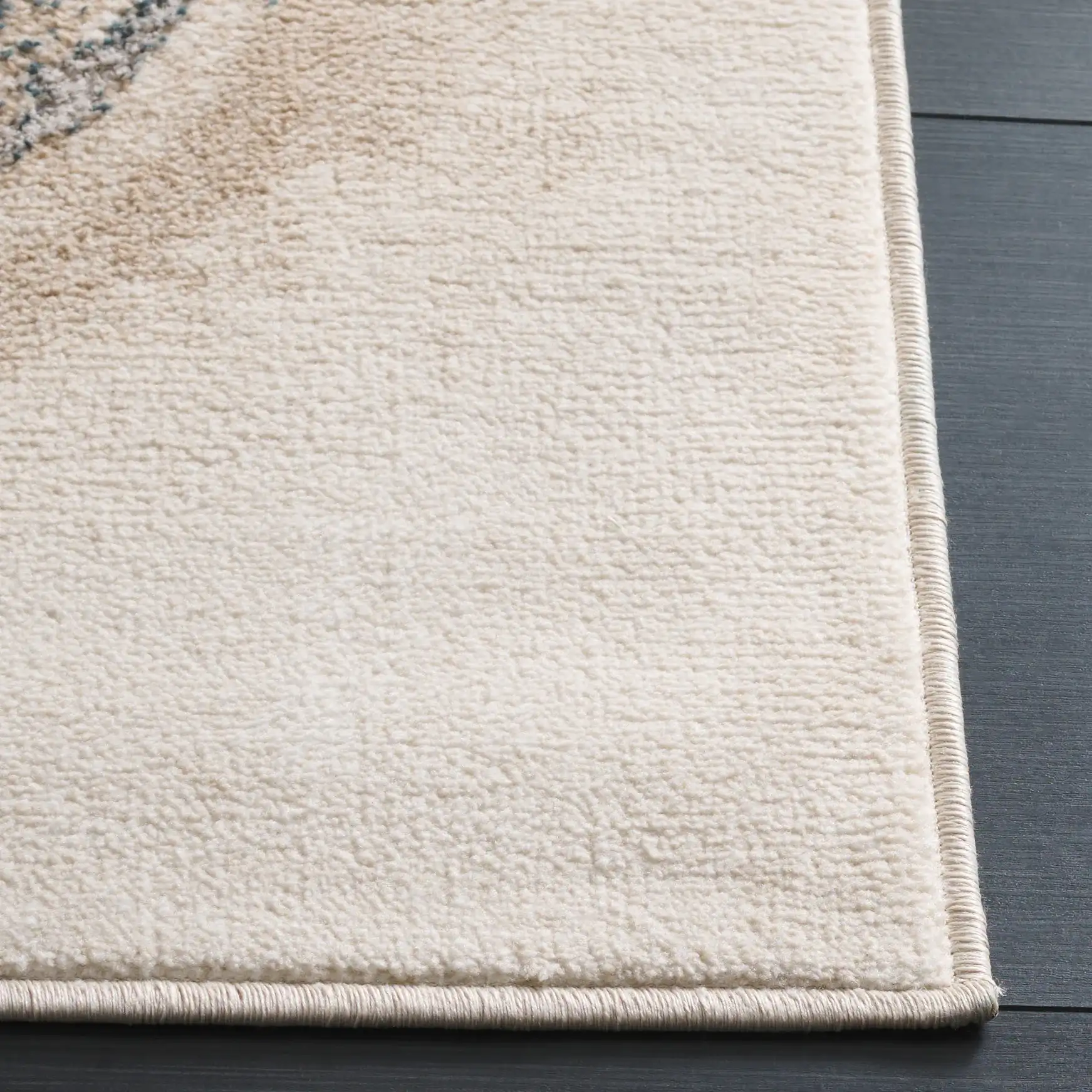 Orchard Marble Rug in Ivory / Blue in a styled room