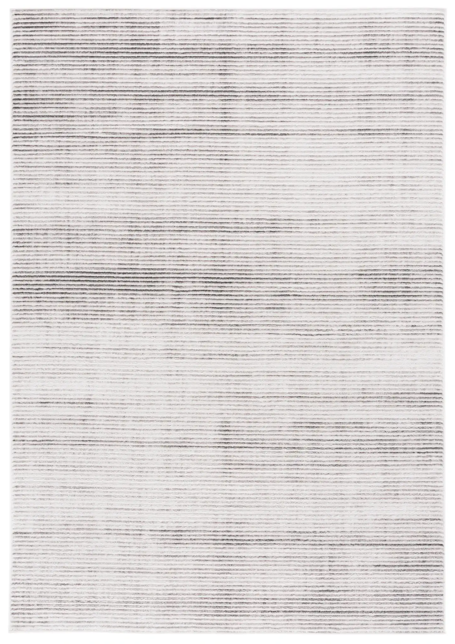 Orchard Ribbed Stripe Rug in Gray / Ivory