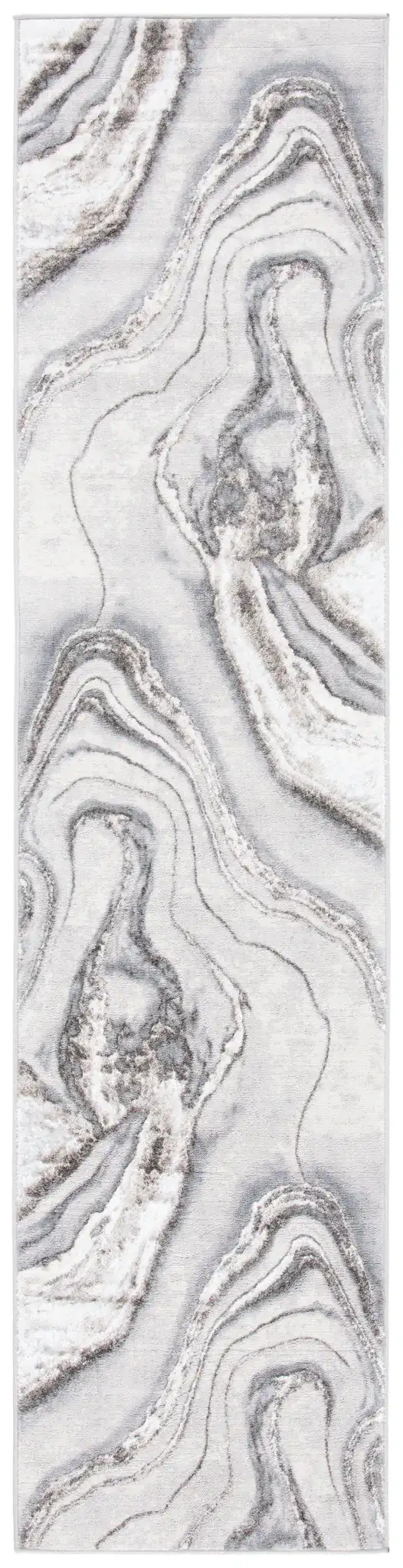 Orchard Marble Swirl Rug in Gray / Ivory