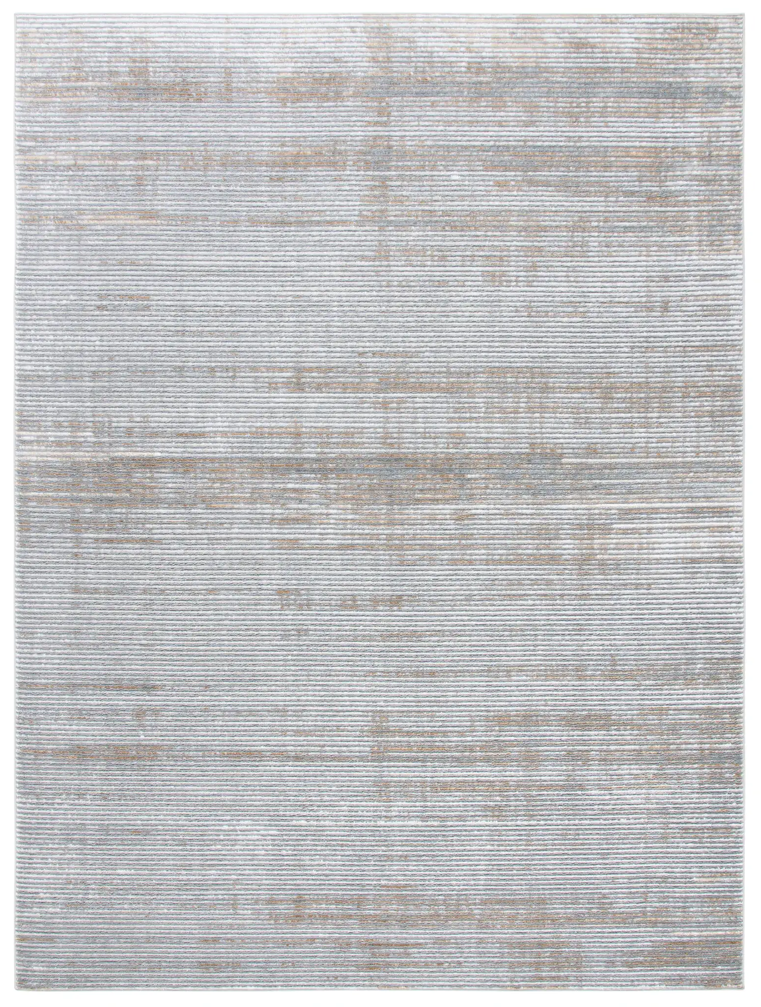 Orchard Distressed Stripe Rug in Gray / Gold