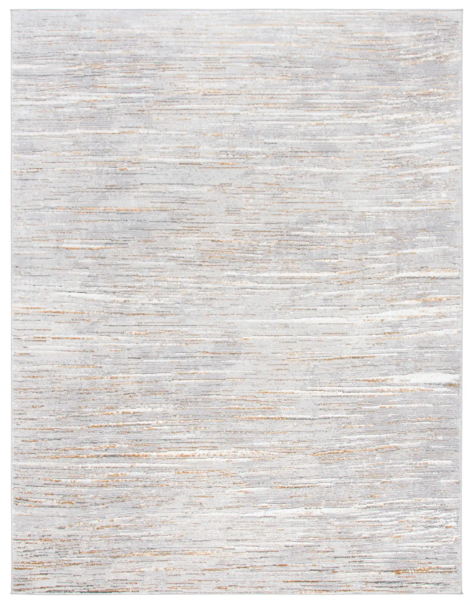 Orchard Linear Abstract Rug in Gray / Gold