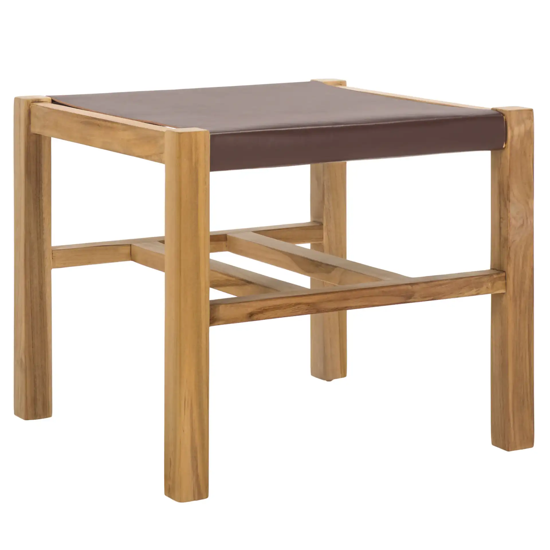 Solana Ottoman in Cognac / Natural, detail view