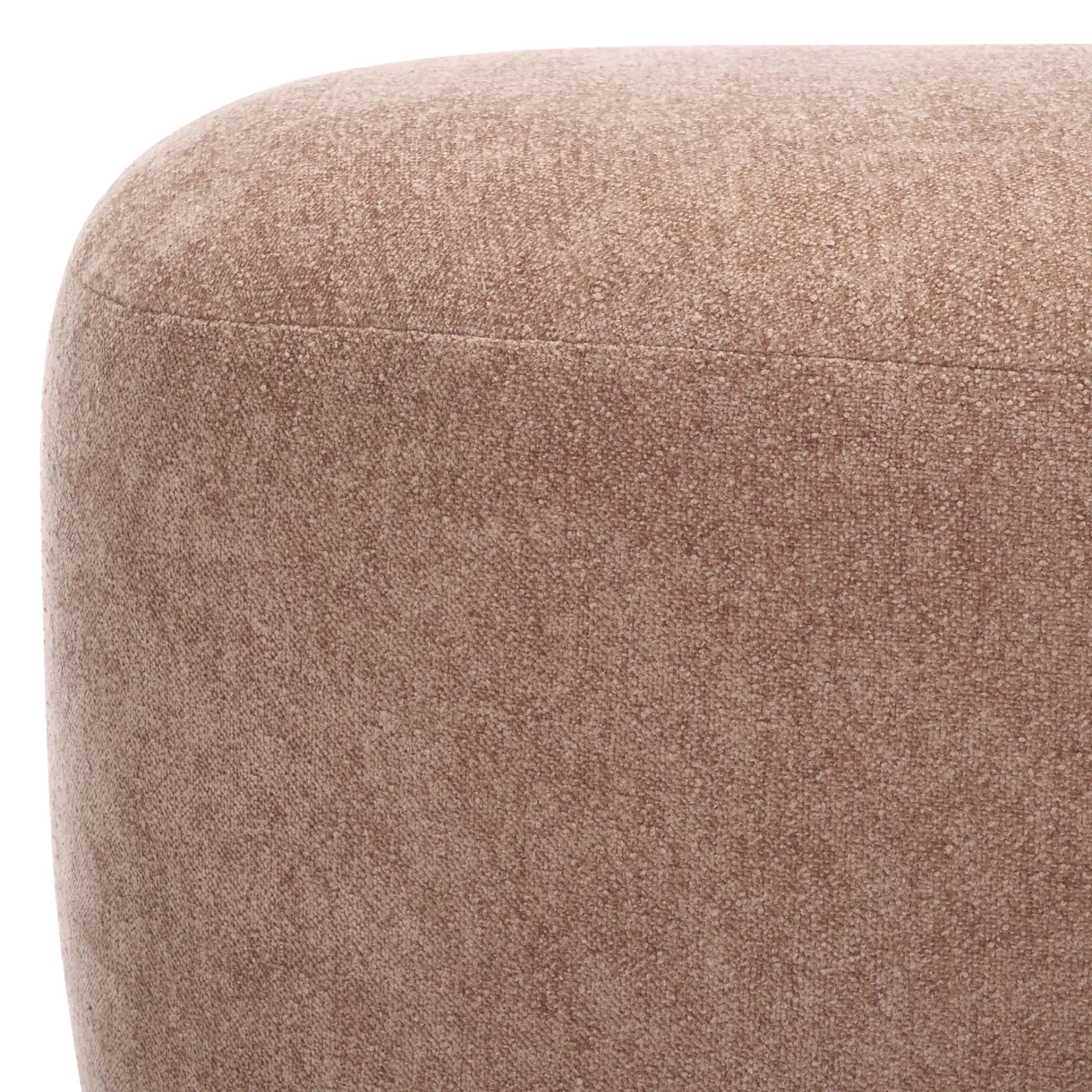 Regut Ottoman in Peach in a styled room