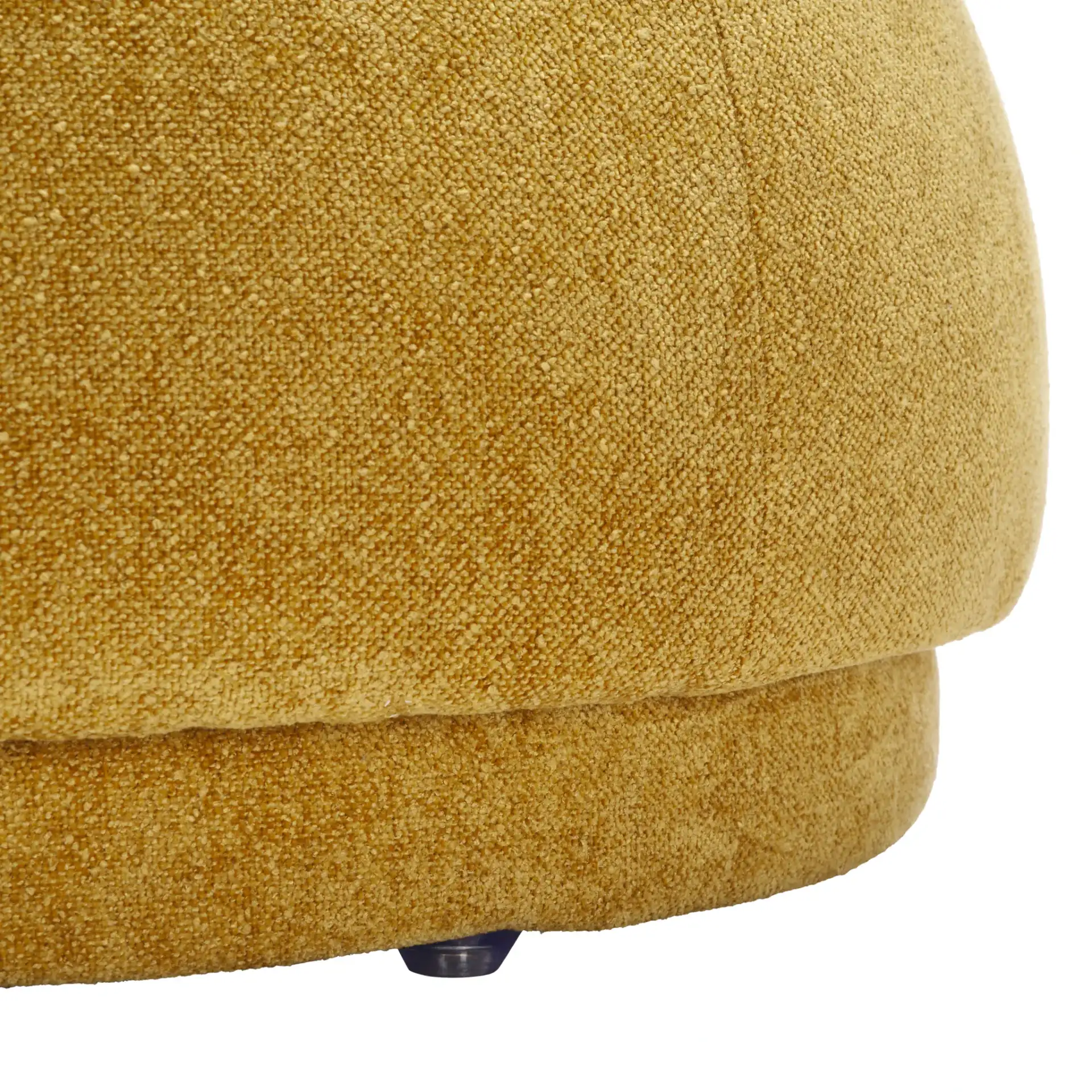 Lipy Half Sphere Ottoman in Mustard, detail view