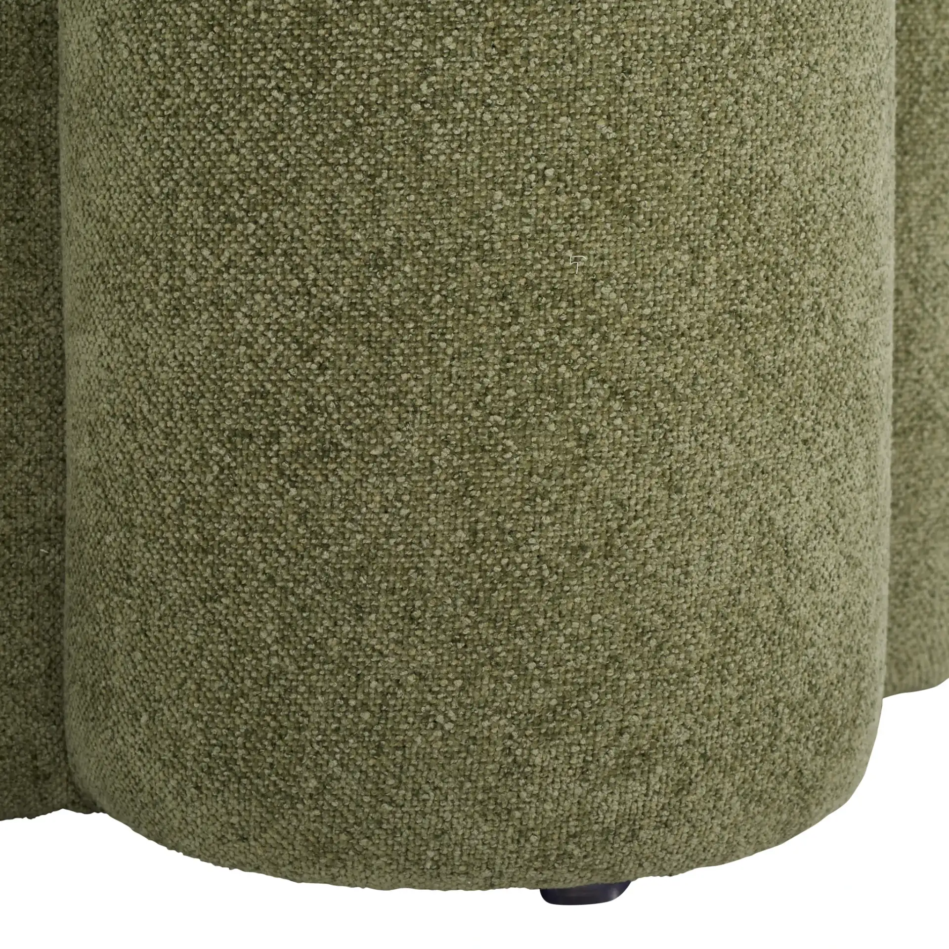 Farq Square Top Ottoman in Moss, detail view
