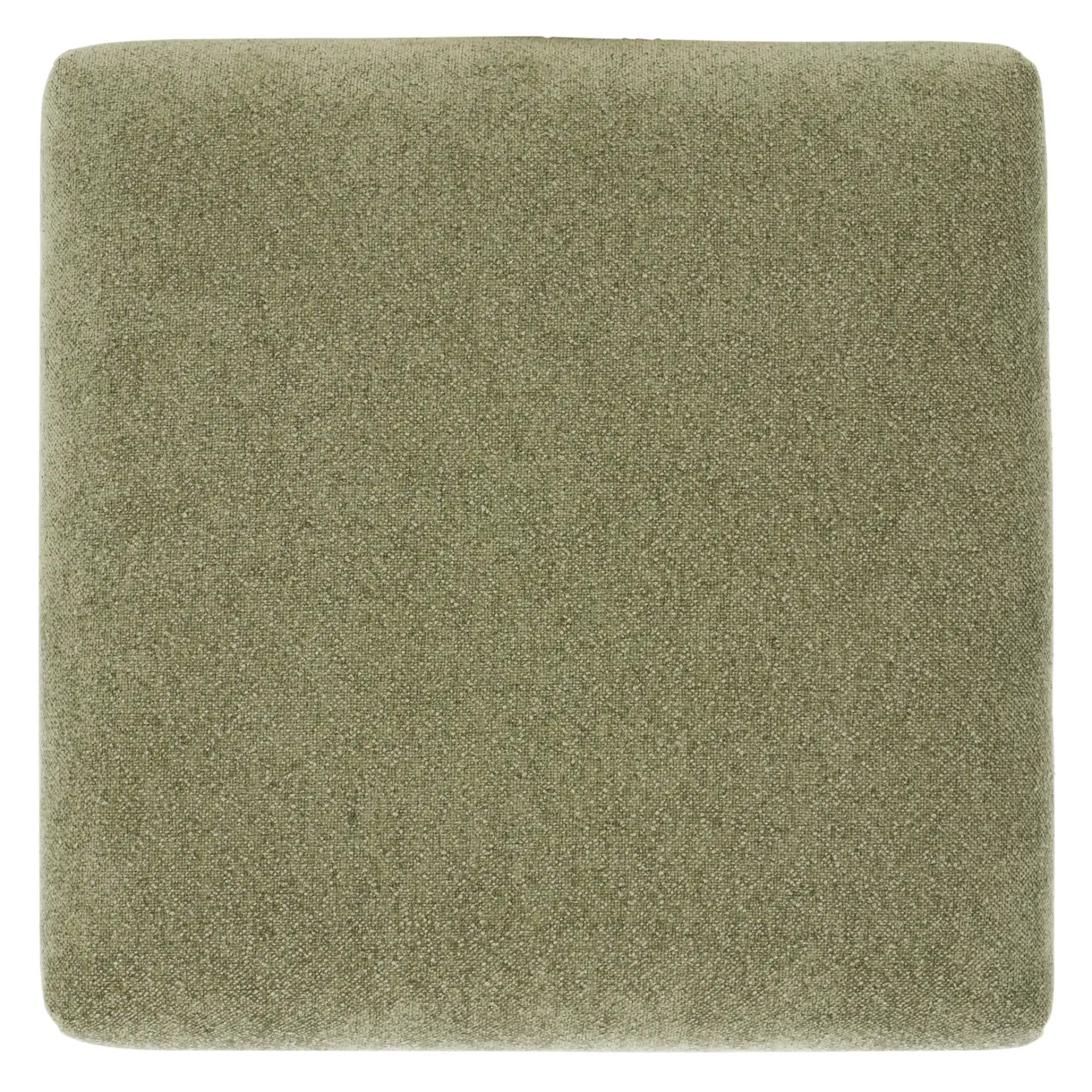 Farq Square Top Ottoman in Moss, detail view