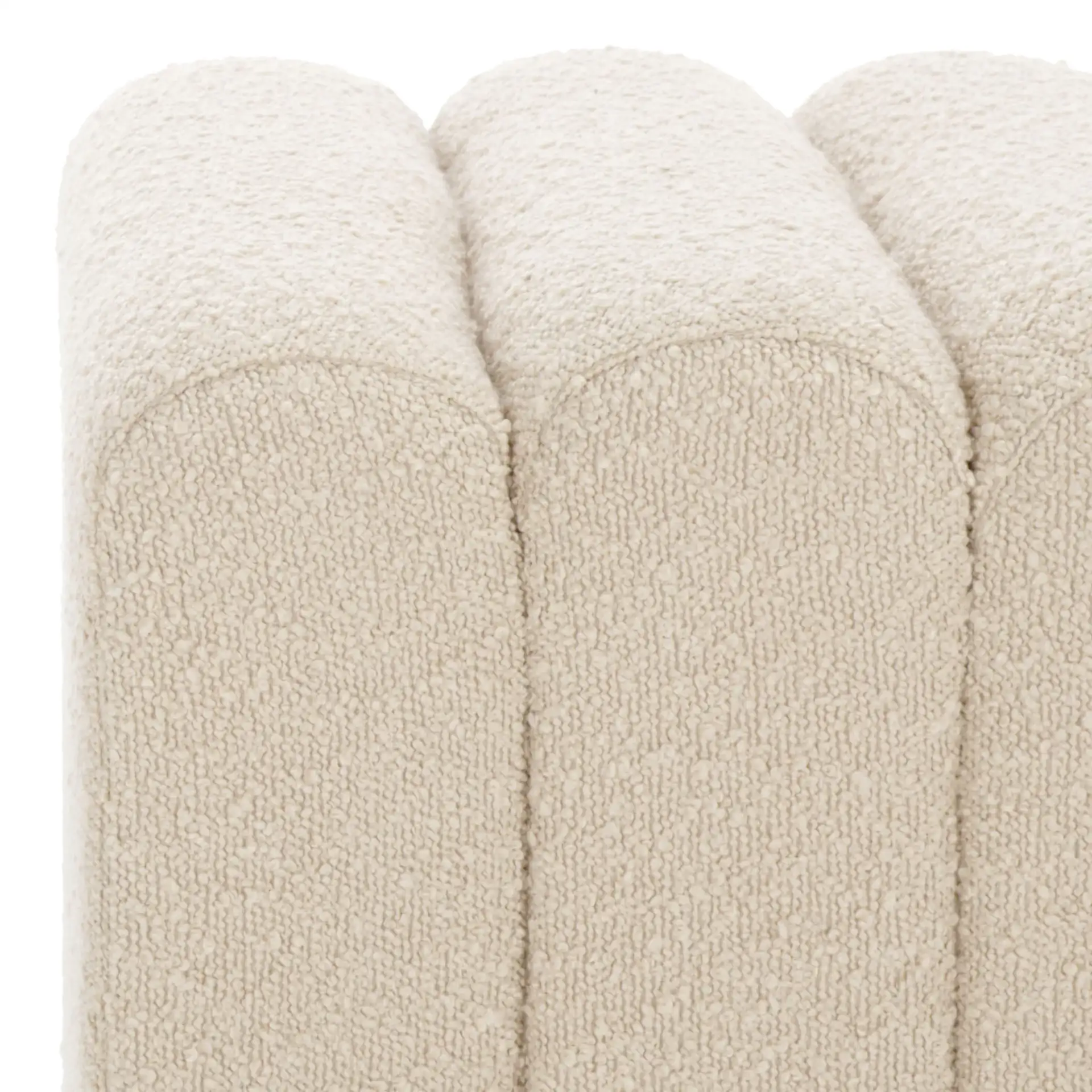 Joseph Square Ottoman in Beige in a styled room